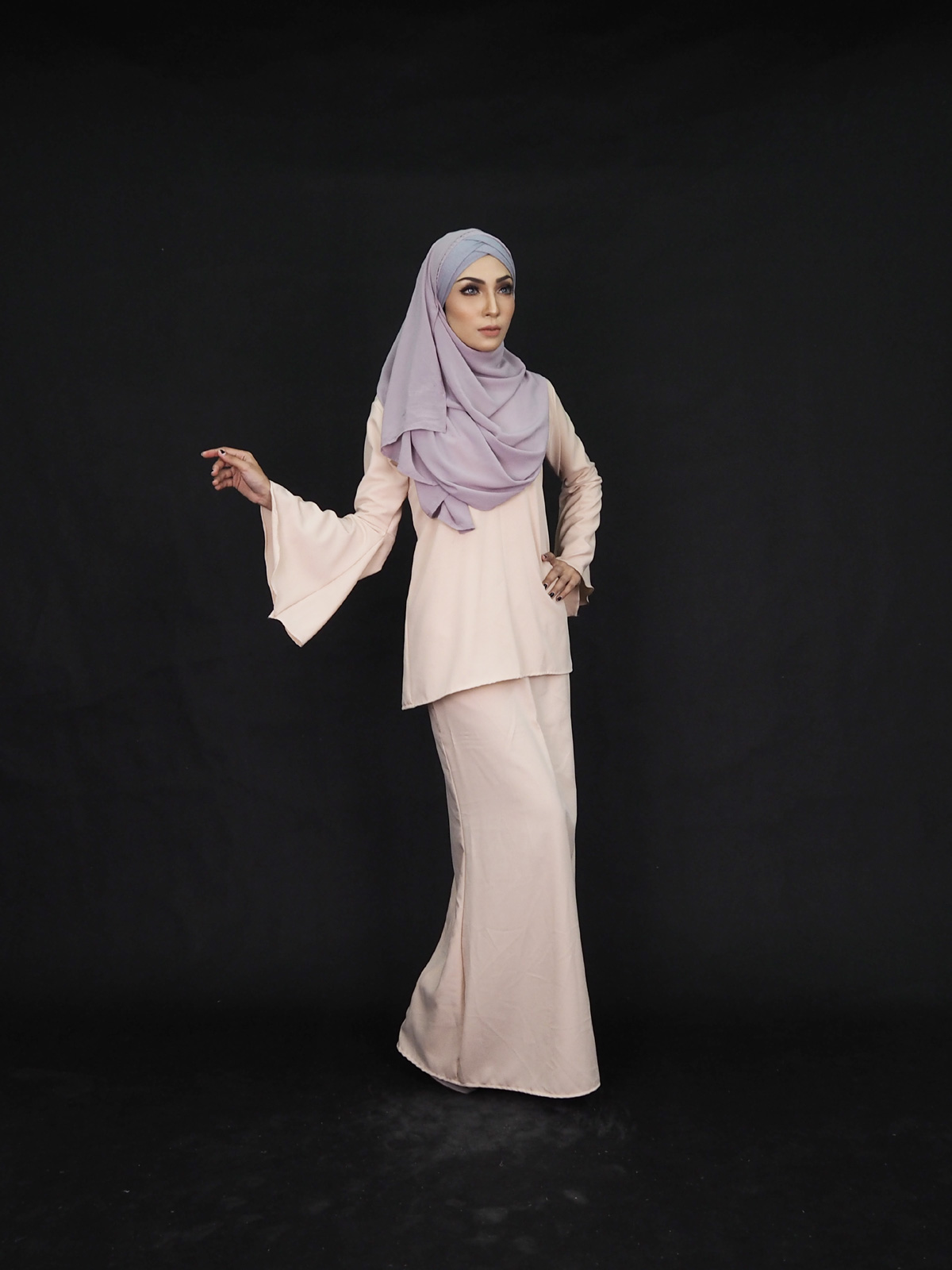 SW4002 Pretty Baju Kurung Dark Brown