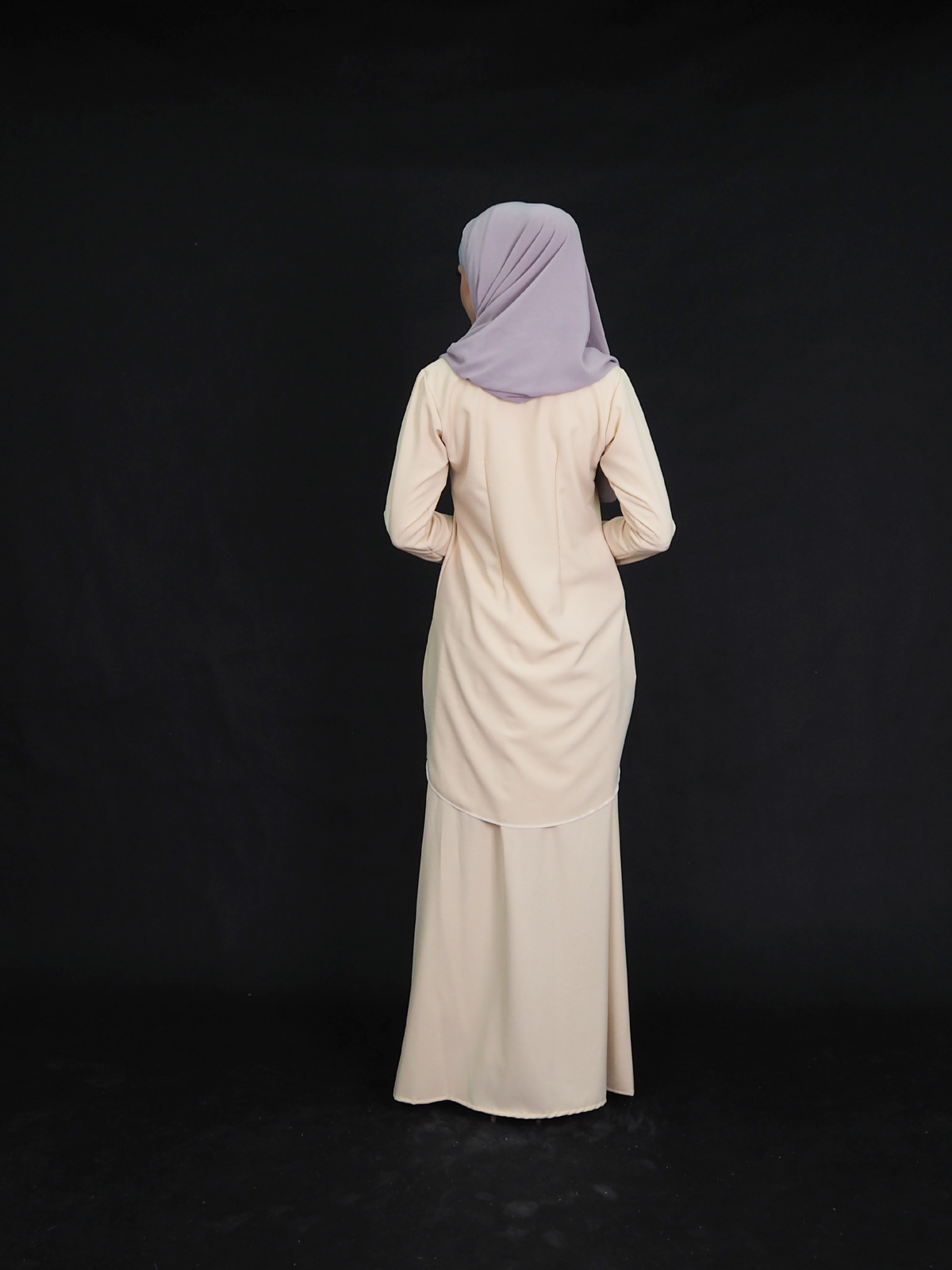 SW4003 Lace Baju Kurung Dark Brown