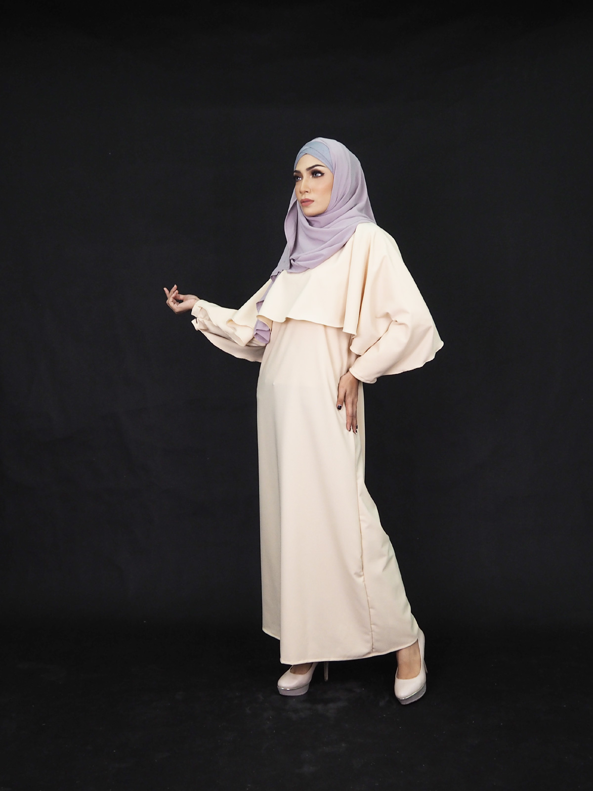 SW4004 Charming Jubah Dress Almond