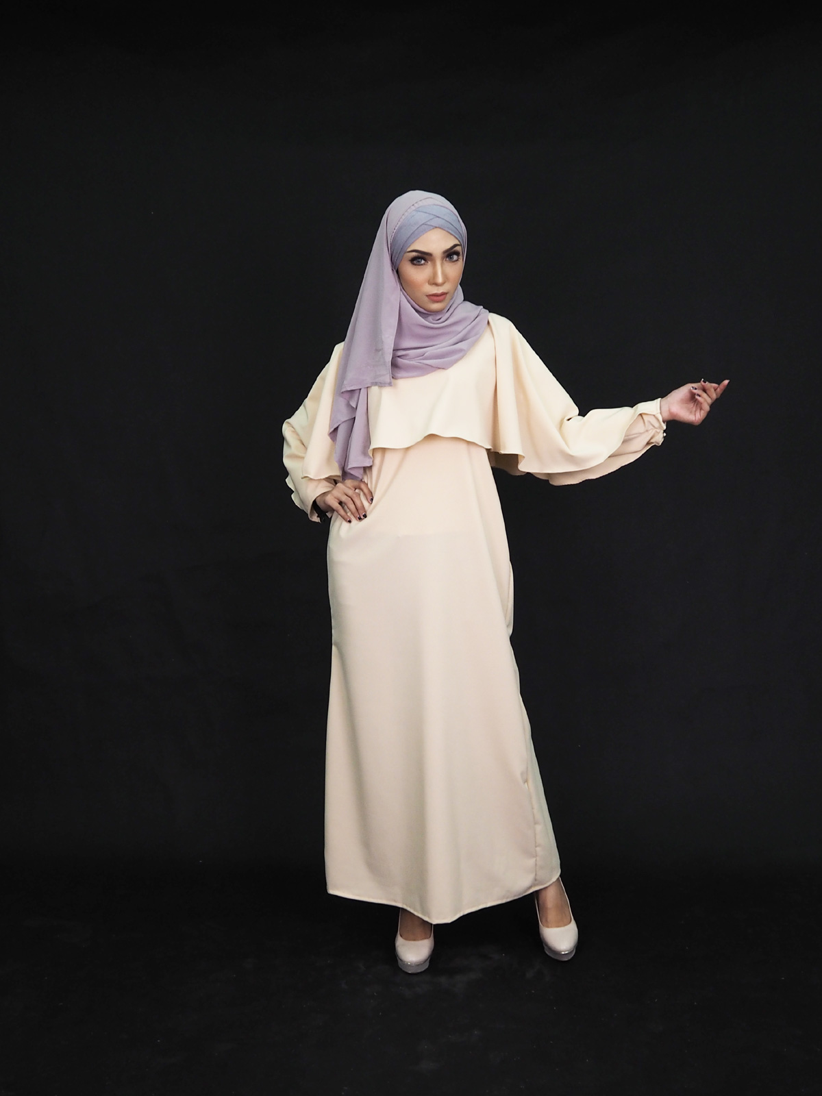 SW4004 Charming Jubah Dress Almond