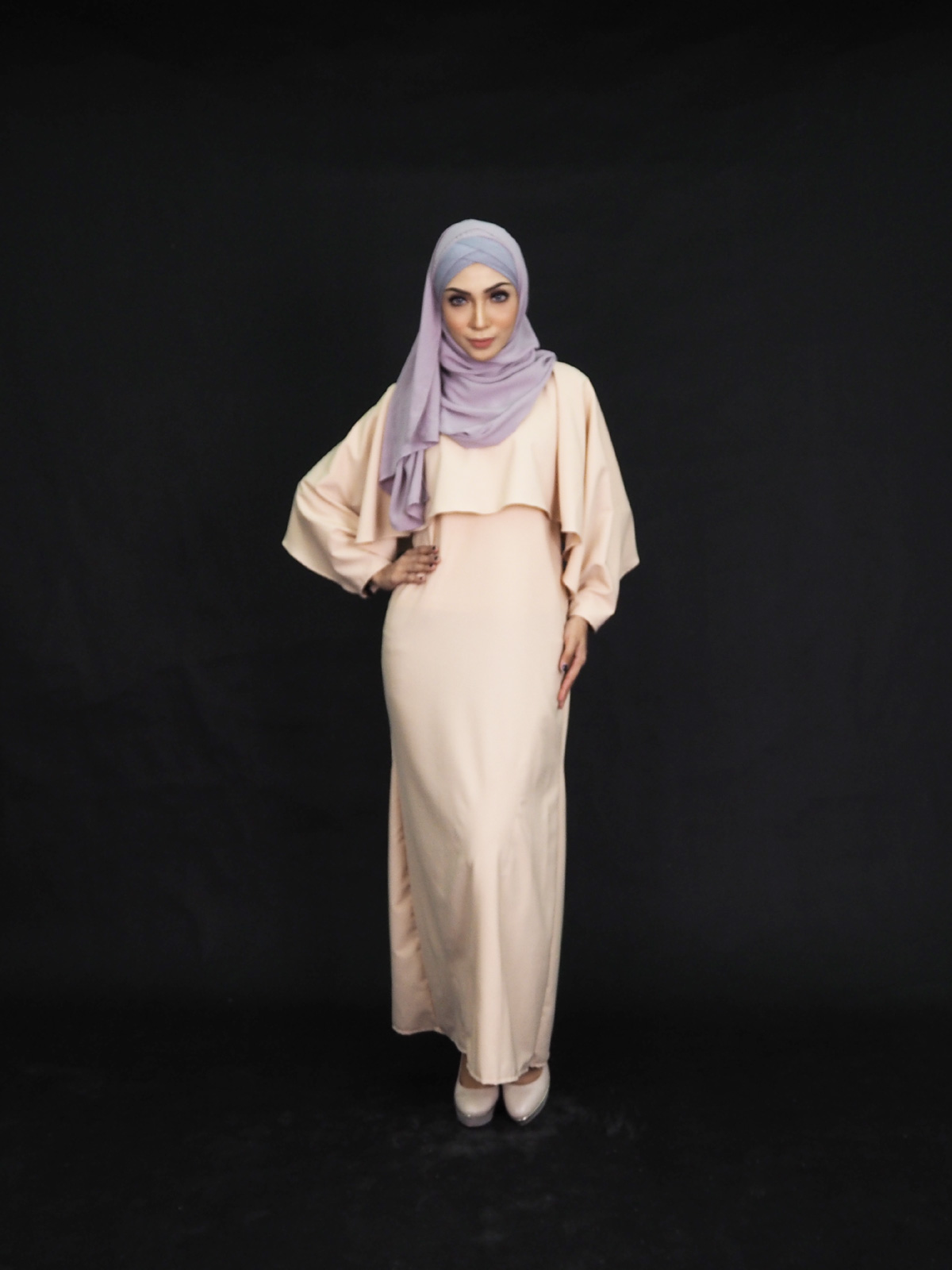 SW4004 Charming Jubah Dress Dark Brown