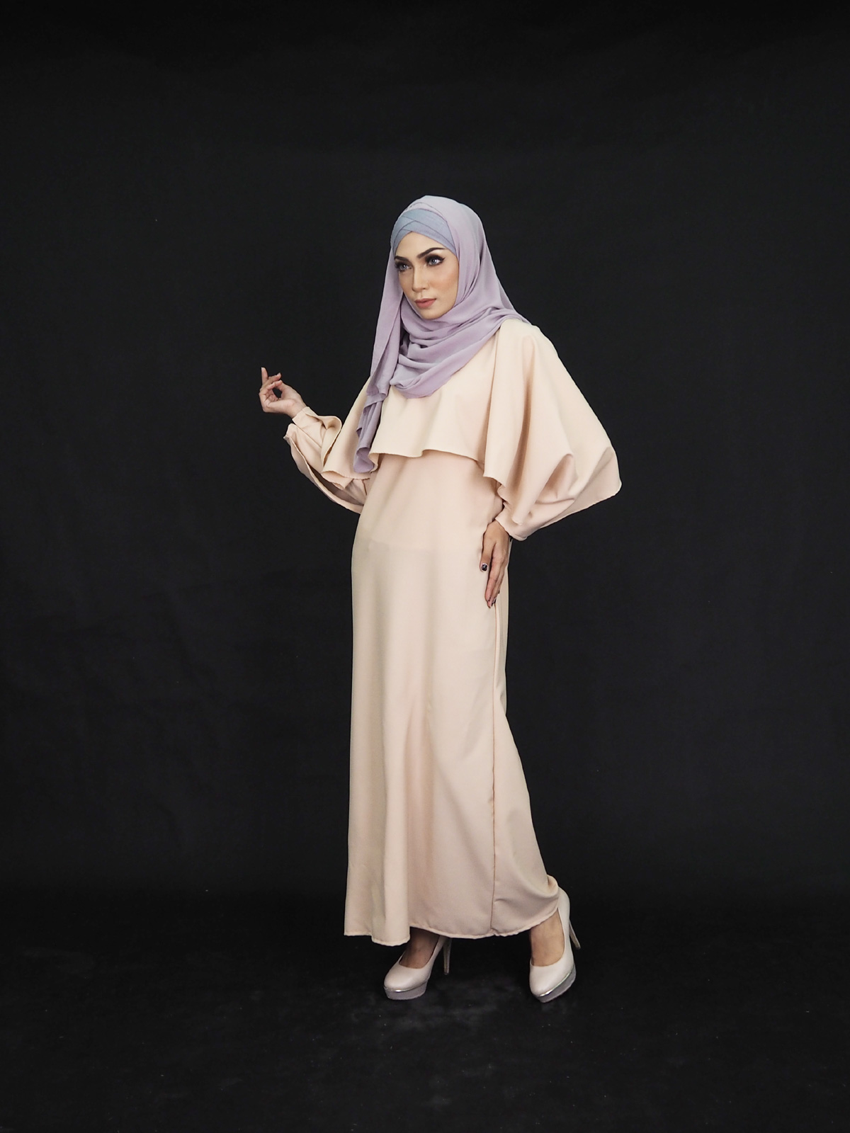 SW4004 Charming Jubah Dress Dark Brown