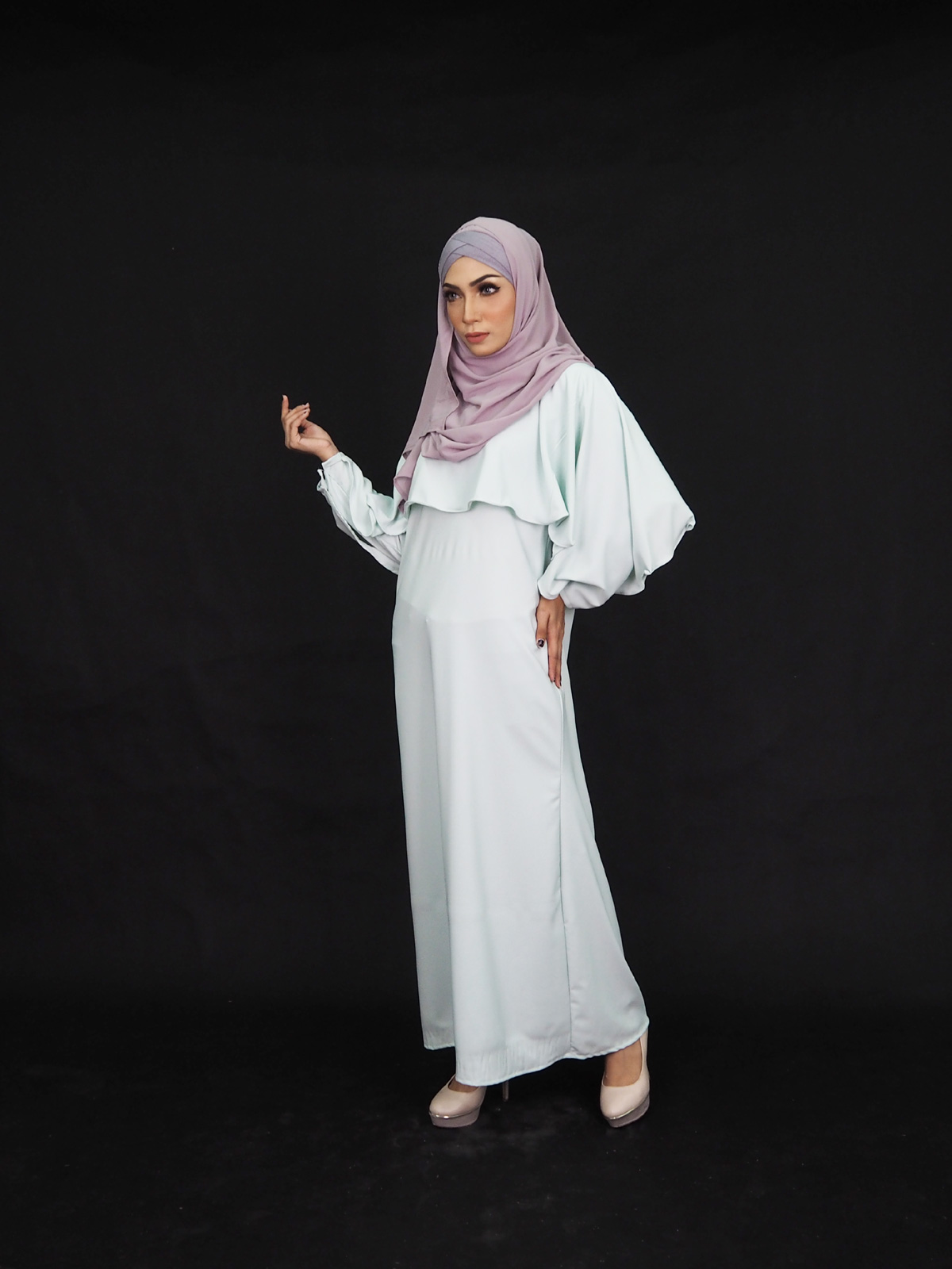 SW4004 Charming Jubah Dress Green