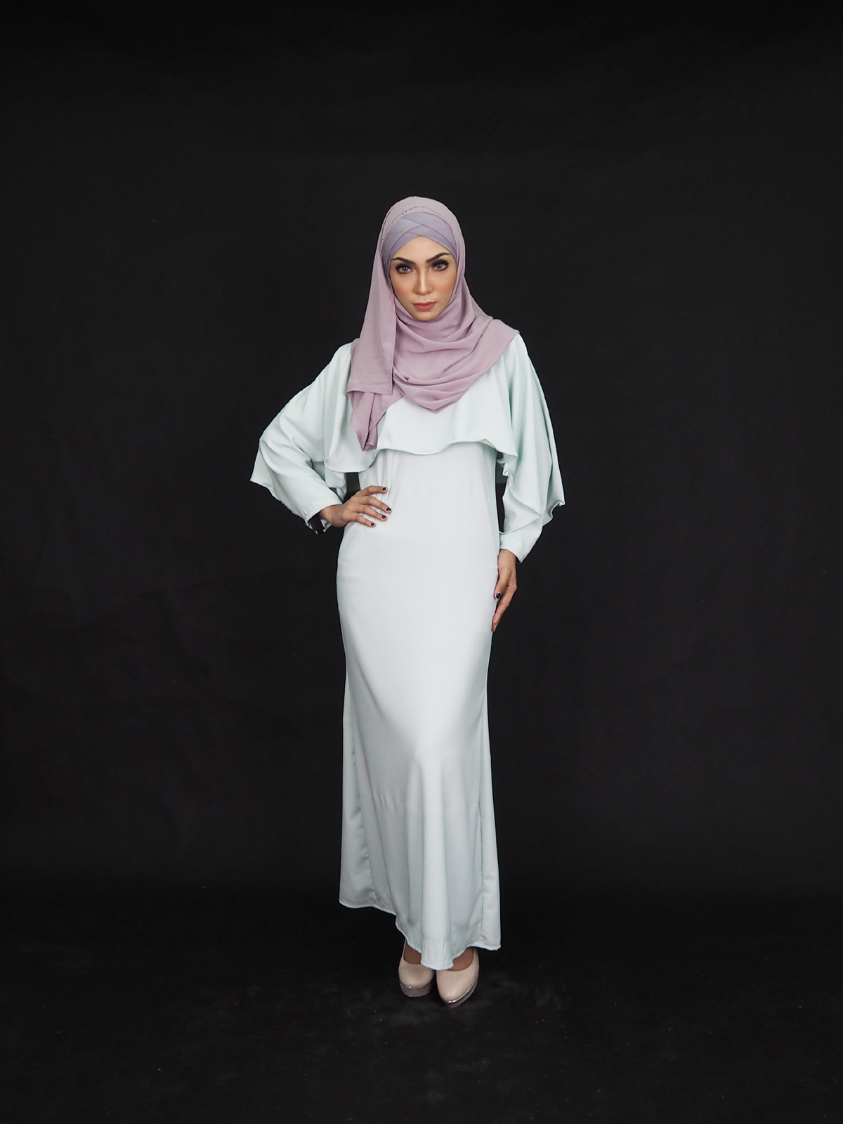 SW4004 Charming Jubah Dress Green