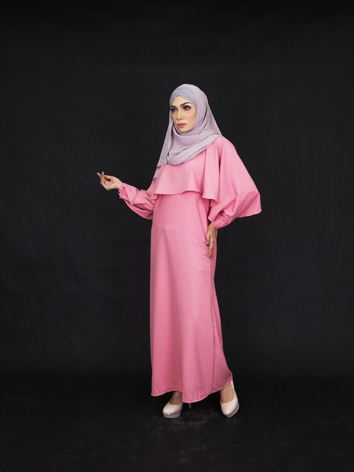 SW4004 Charming Jubah Dress Pink