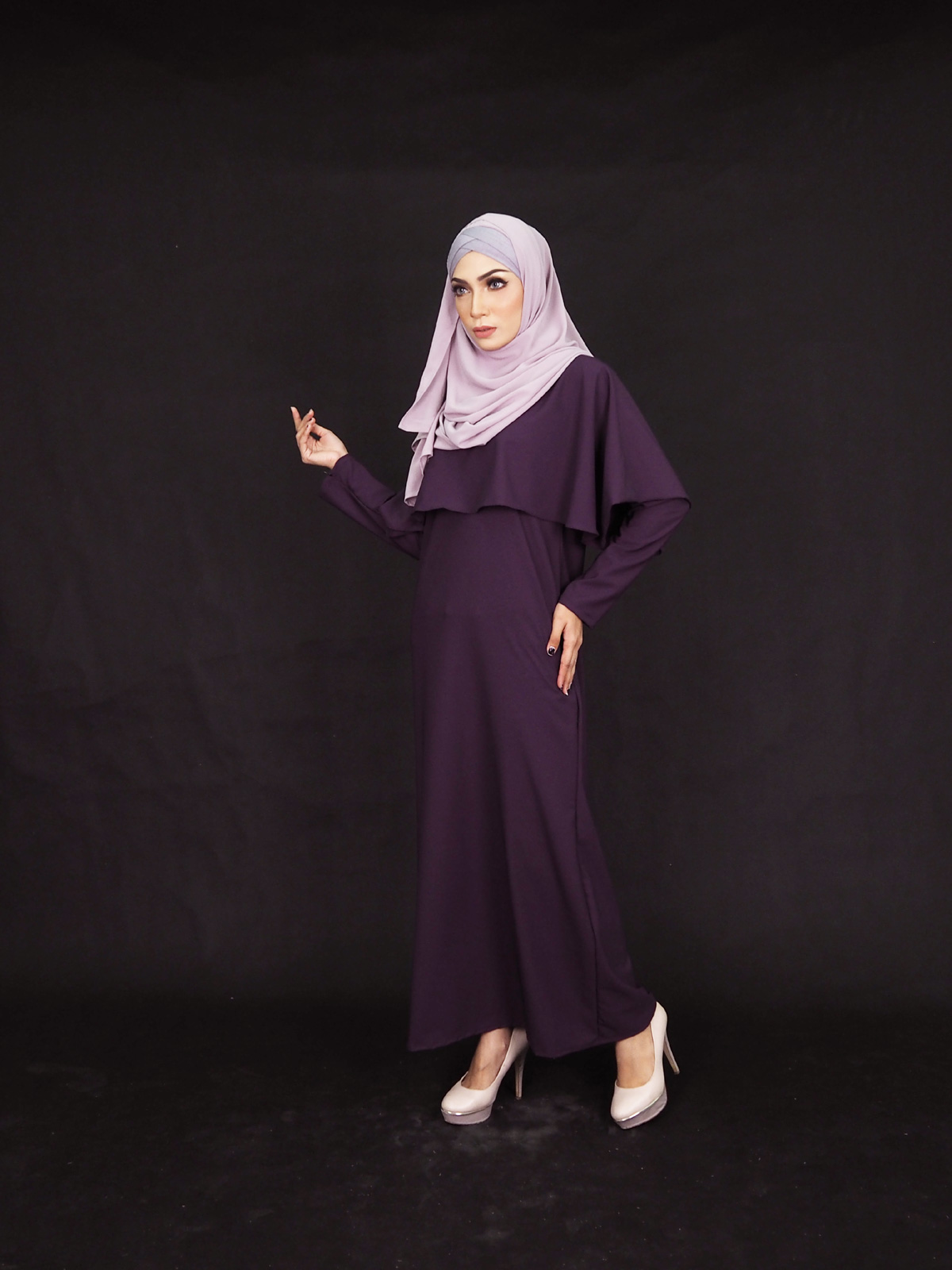 SW4004 Charming Jubah Dress Purple
