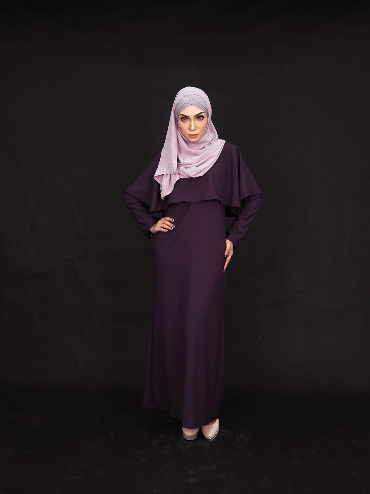 SW4004 Charming Jubah Dress Purple