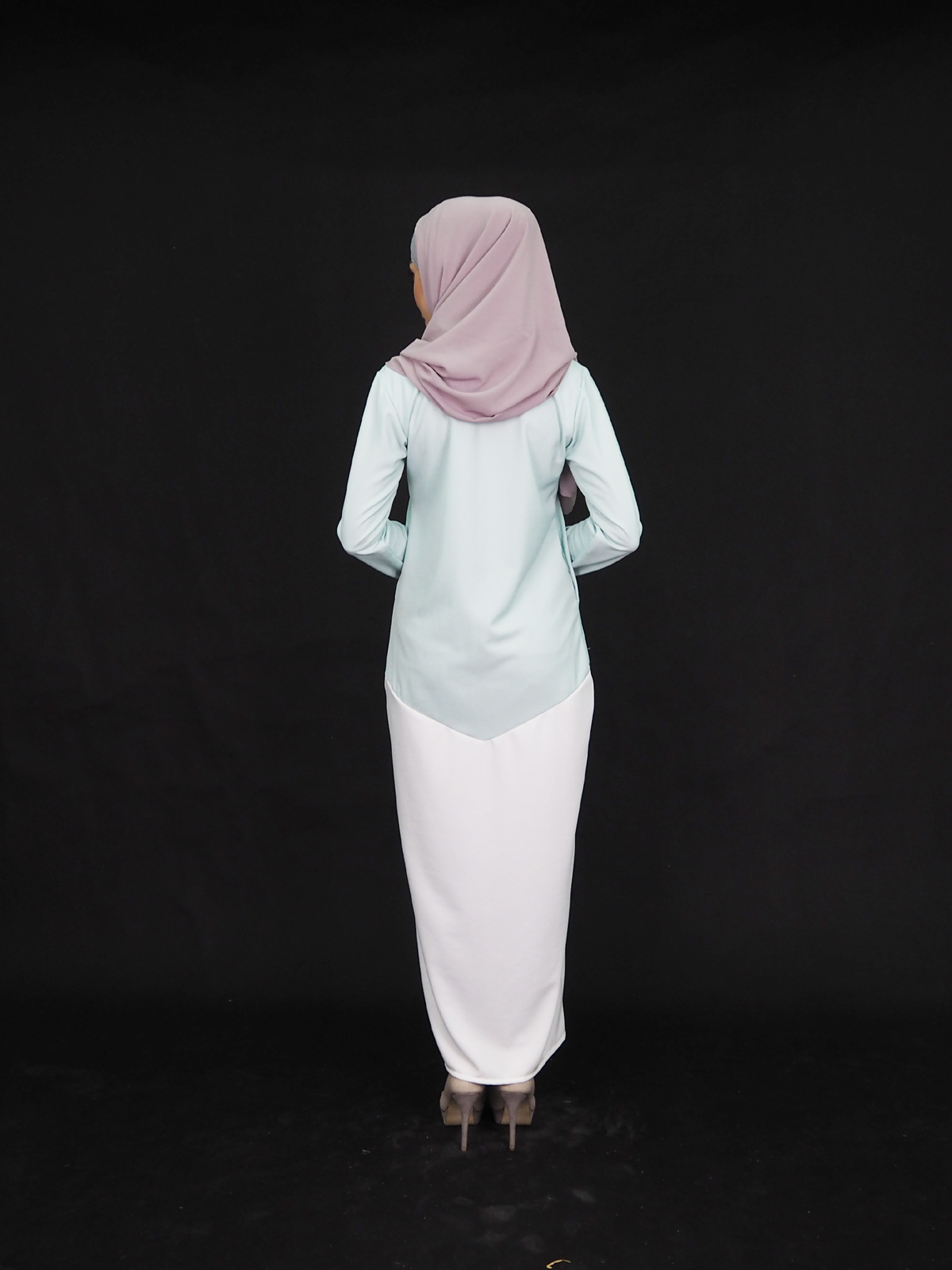 SW4005 Lovely Lace Jubah Green