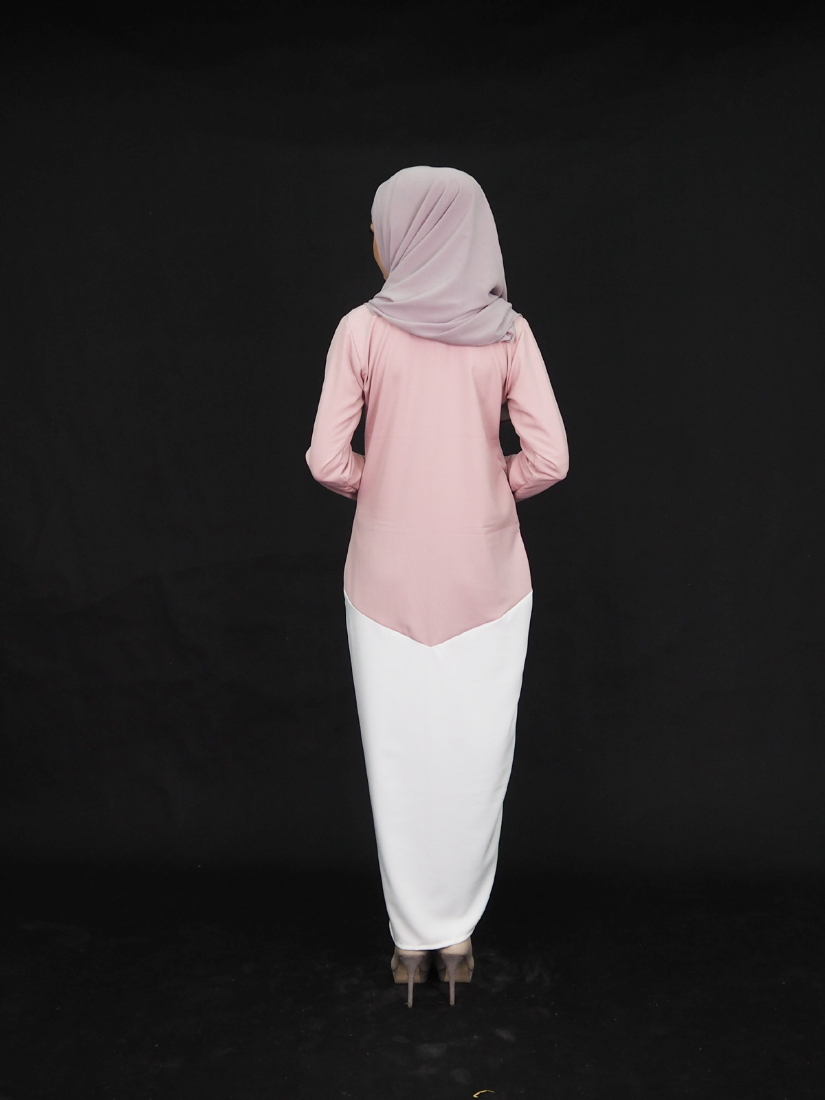SW4005 Lovely Lace Jubah Pink