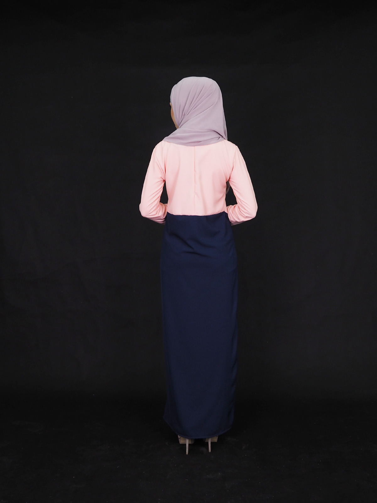 SW4006 Two Tone Jubah Dress Light Pink