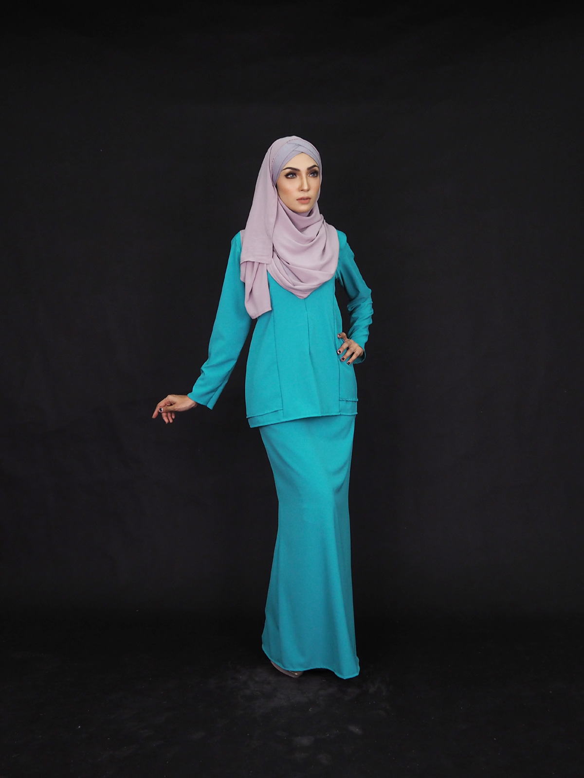 SW4008 Baju Kurung (PLUS SIZE) Turquoise
