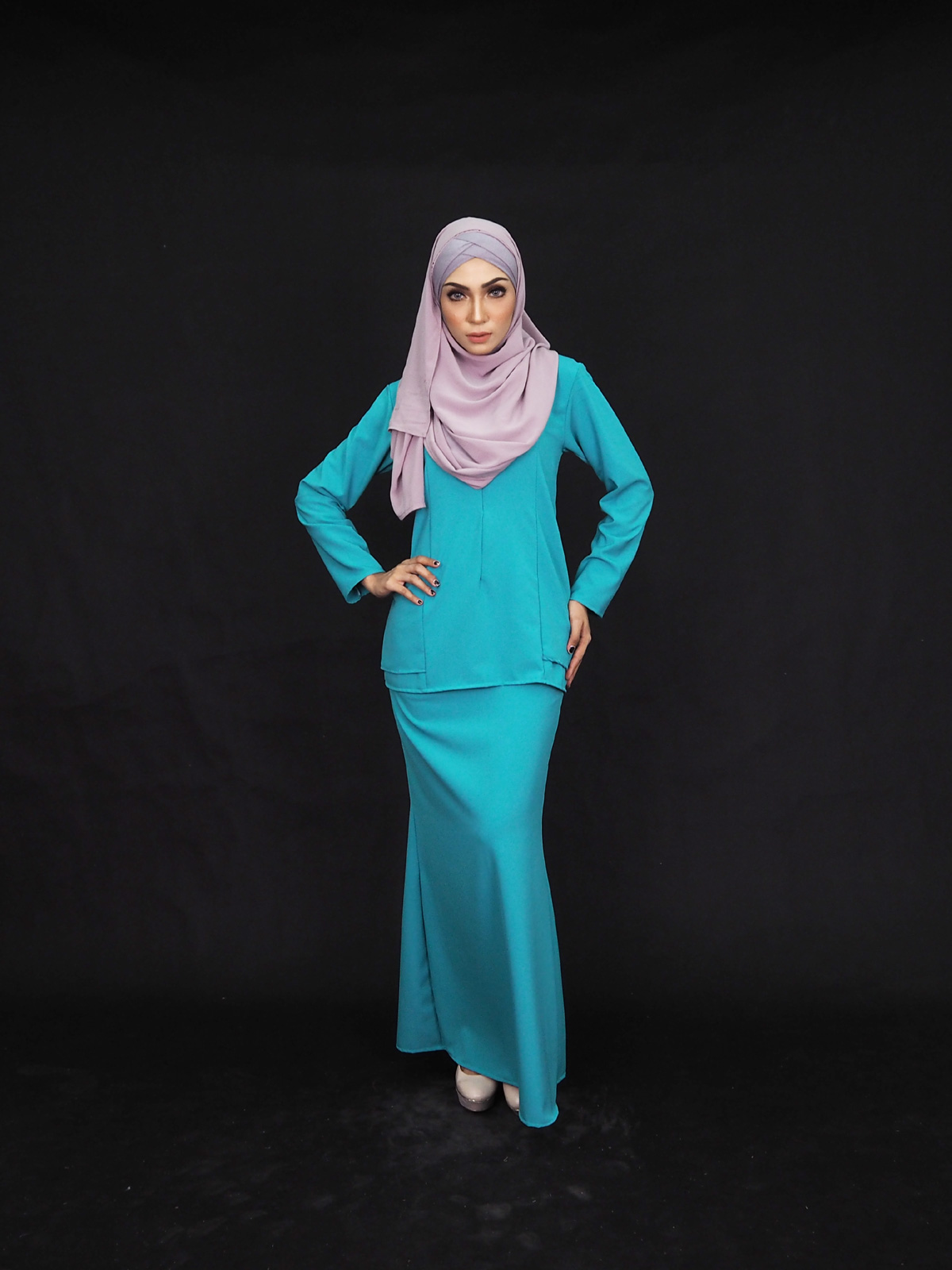 SW4008 Baju Kurung (PLUS SIZE) Turquoise