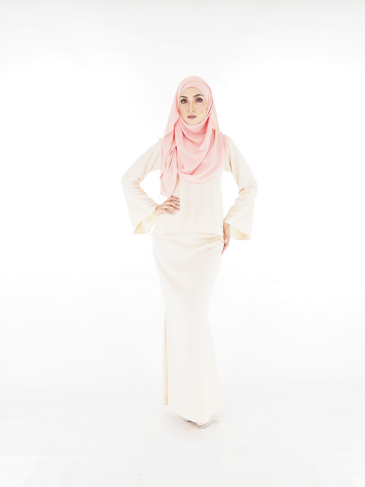 SW4012 Fashion Baju Kurung Cream