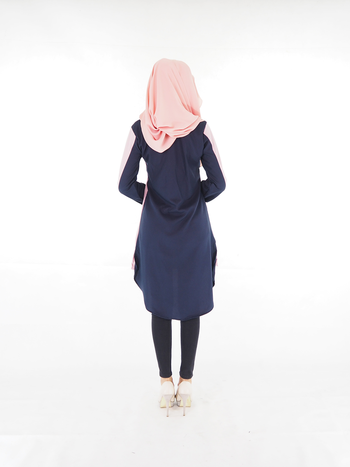 SW4013 Fishtail Blouse Dark Blue