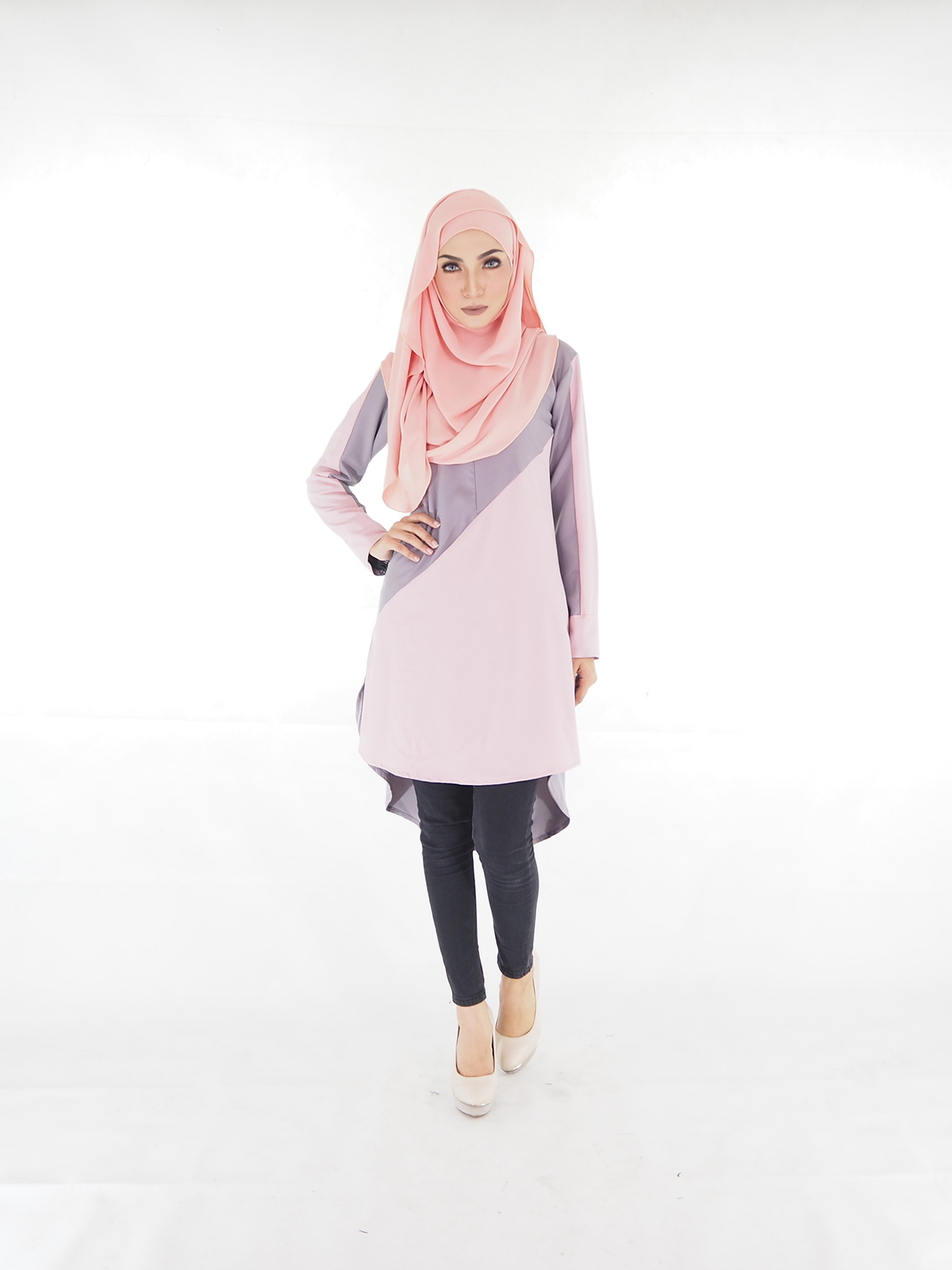 SW4013 Fishtail Blouse Grey