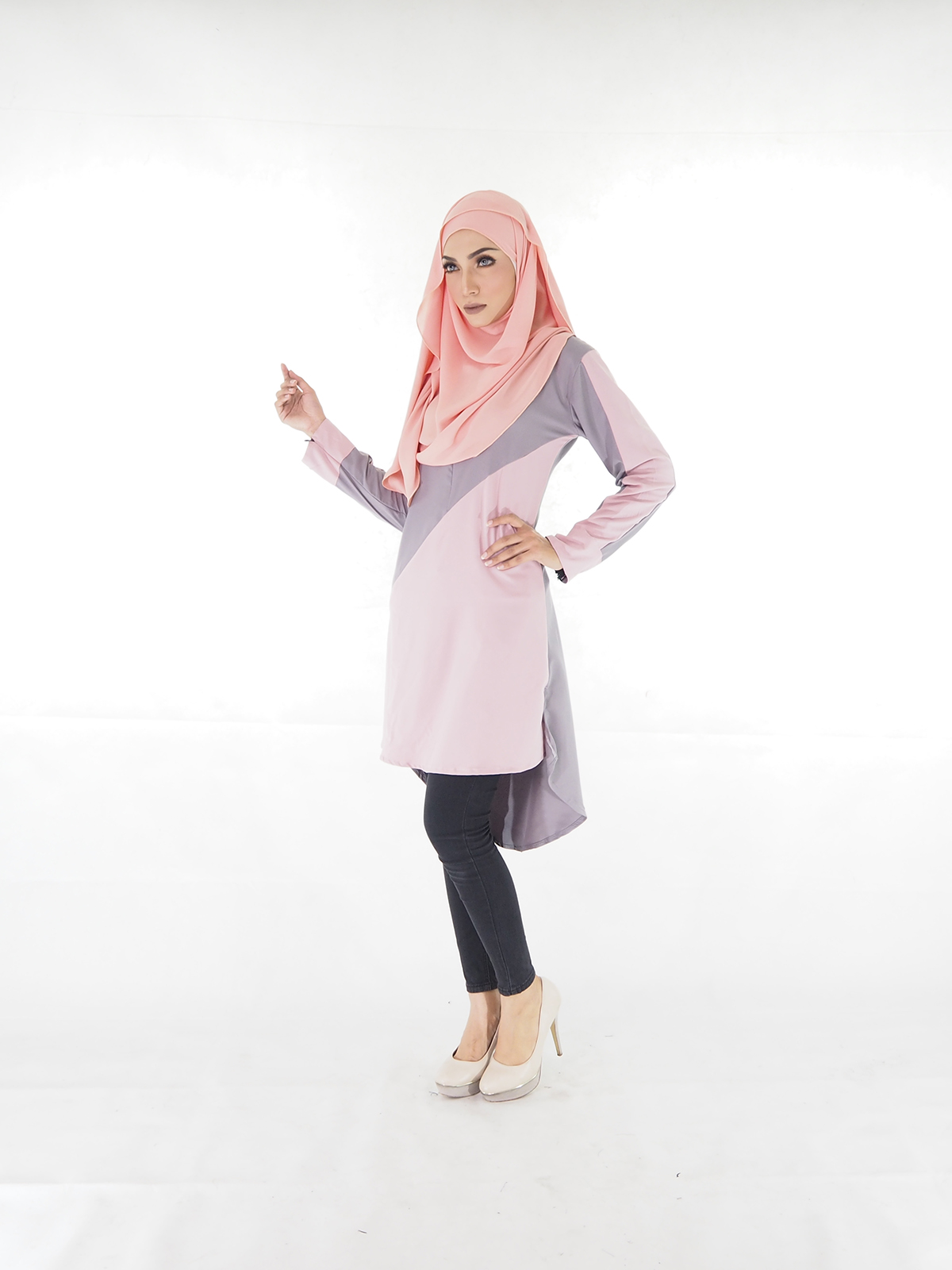 SW4013 Fishtail Blouse Grey
