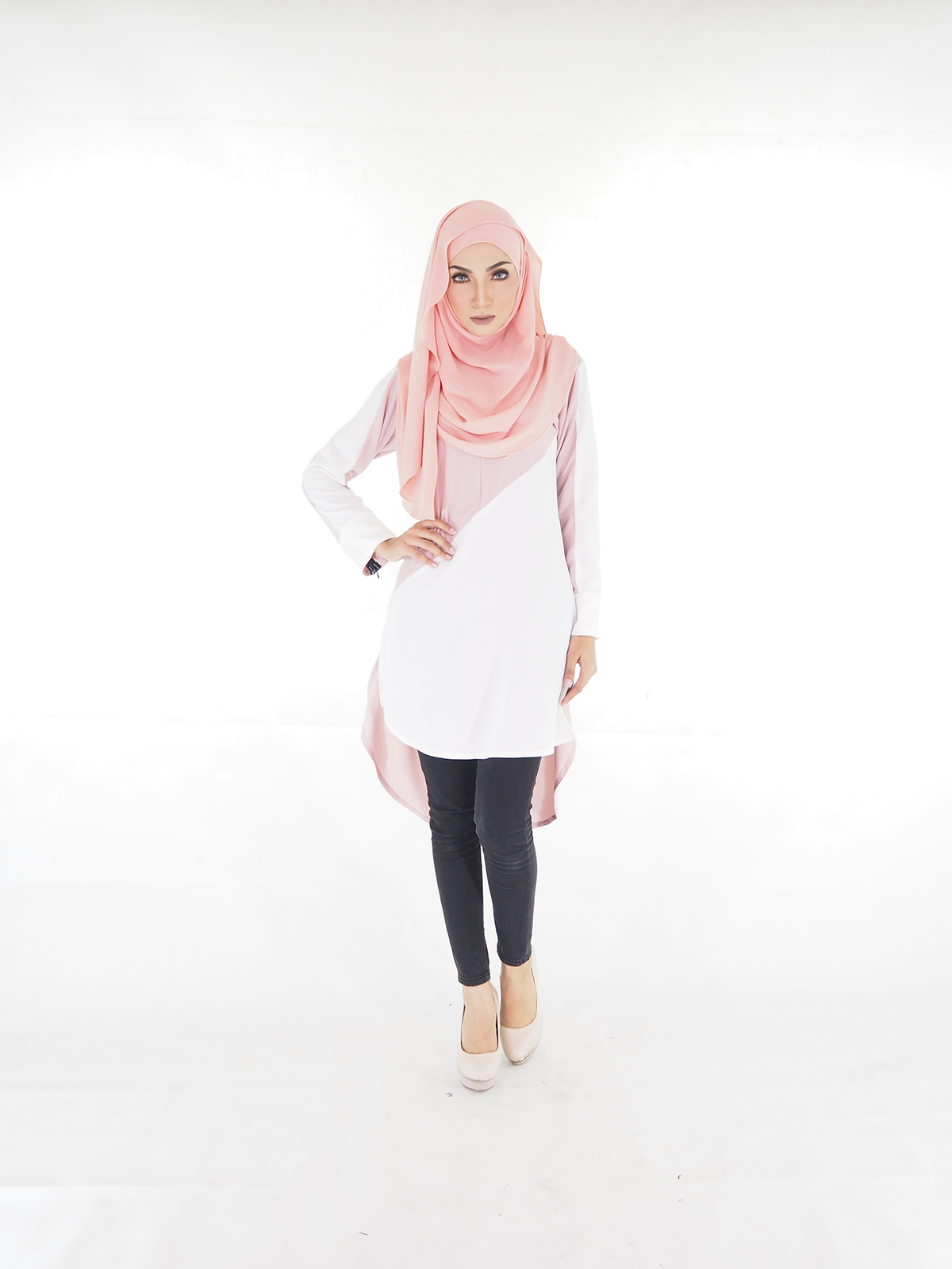 SW4013 Fishtail Blouse Pink