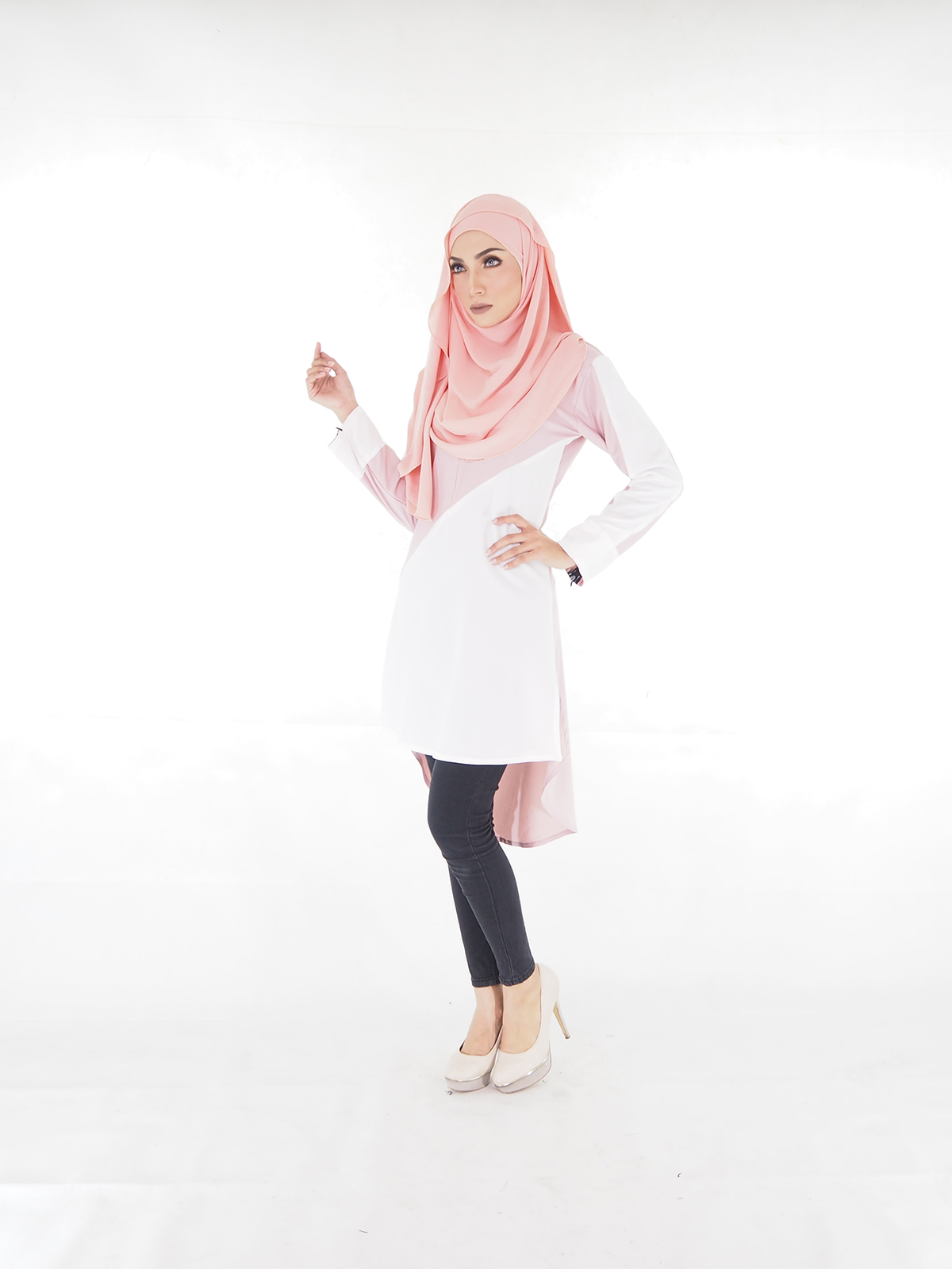 SW4013 Fishtail Blouse Pink