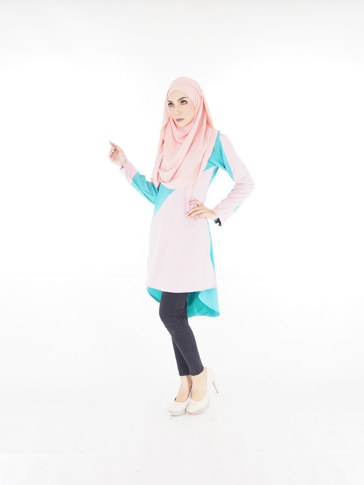 SW4013 Fishtail Blouse Turquoise