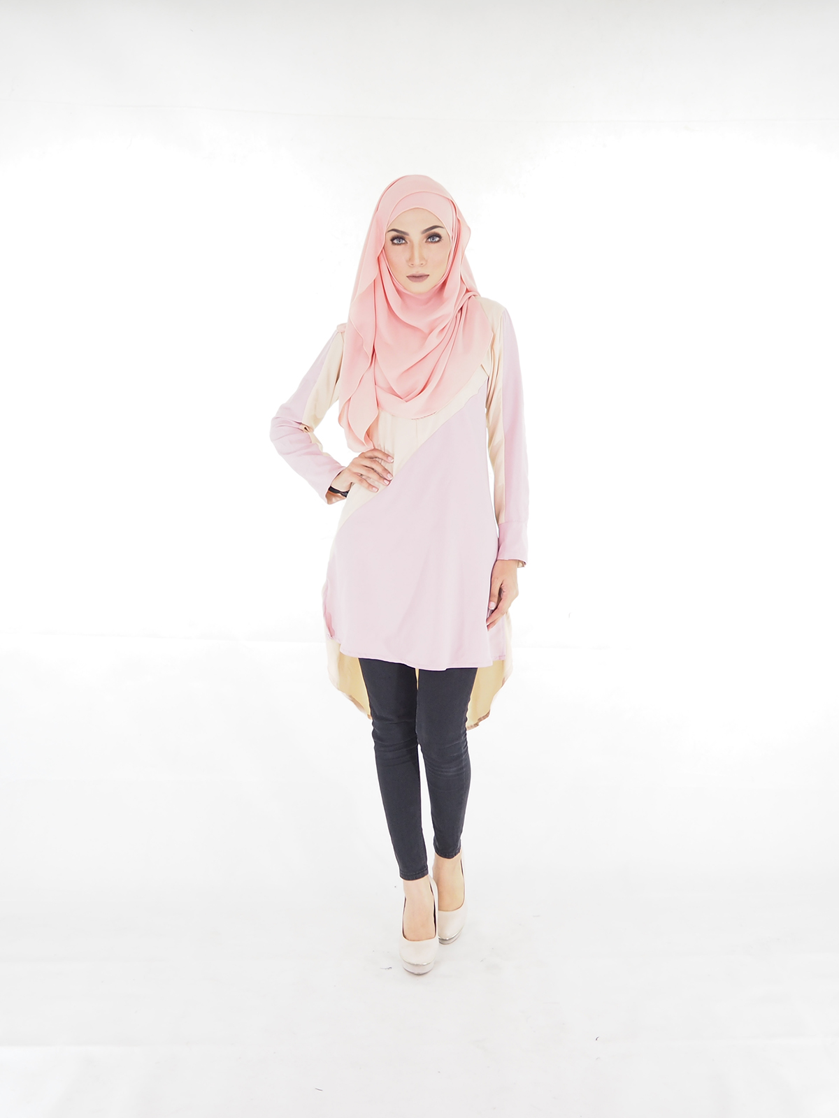 SW4015 Fishtail Blouse (PLUS SIZE) Cream