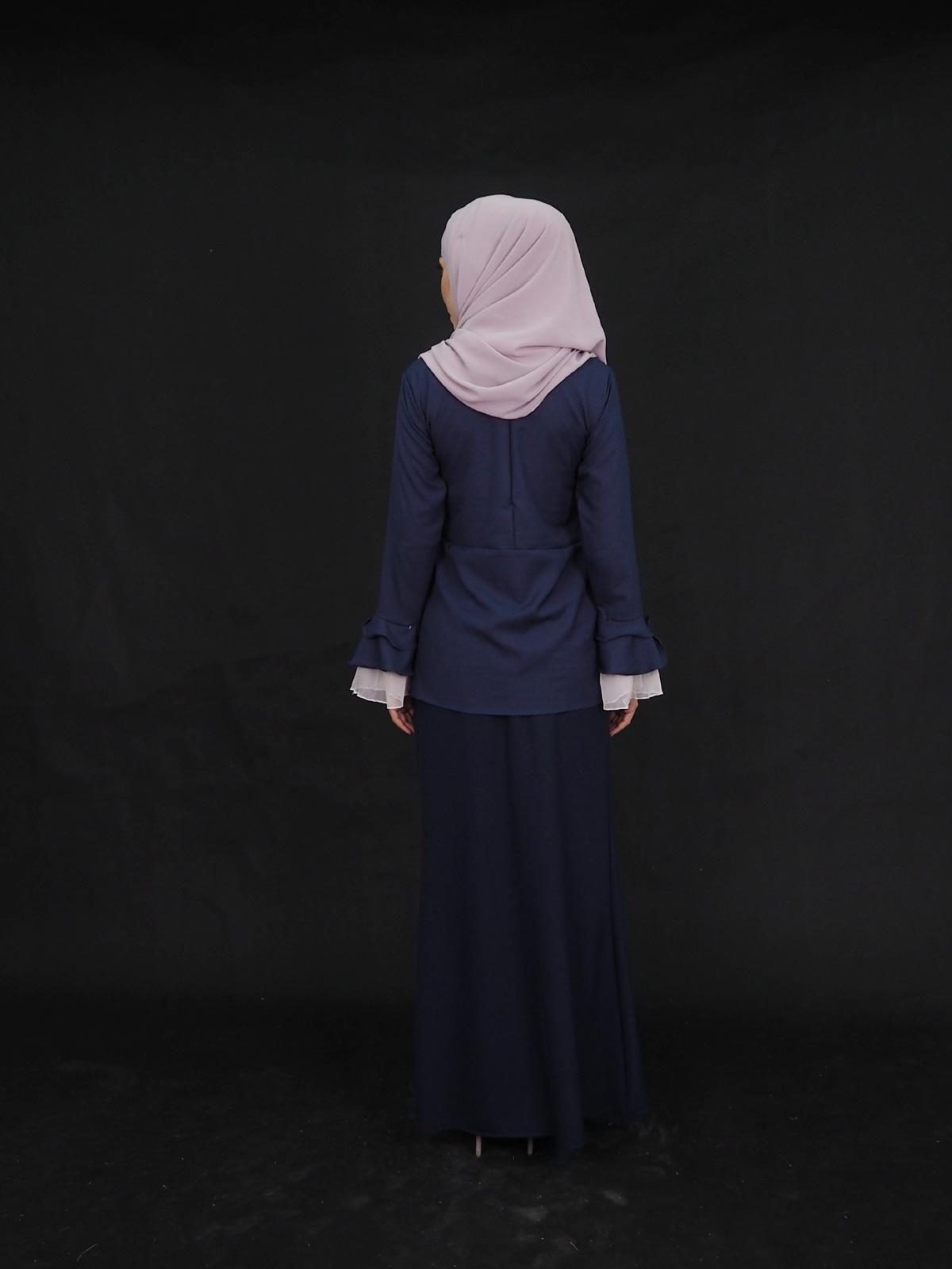 SW4016 Elegant Baju Kurung Dark Blue