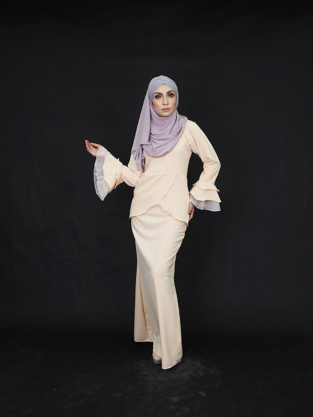SW4016 Elegant Baju Kurung Dark Brown