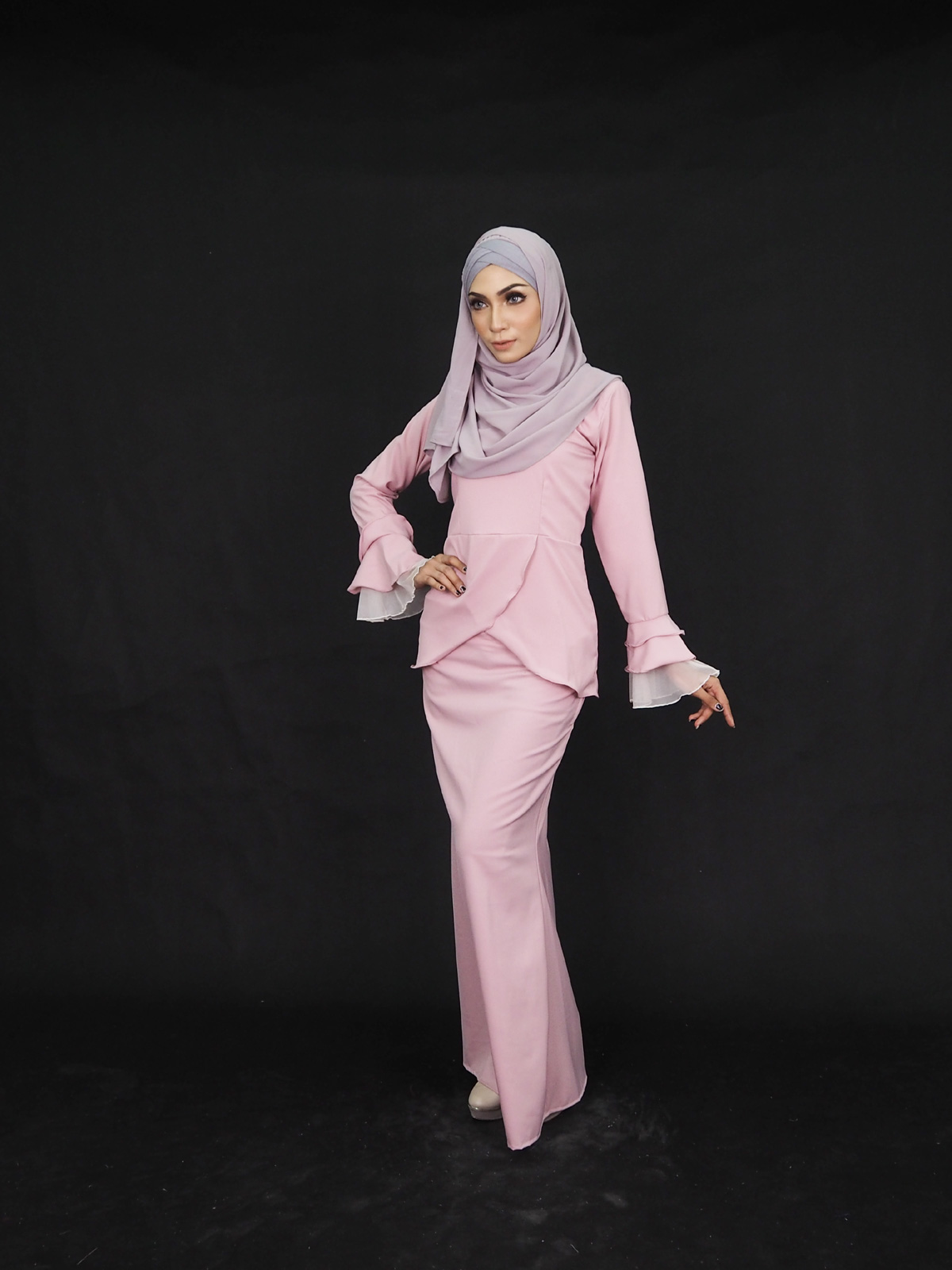 SW4016 Elegant Baju Kurung Pink