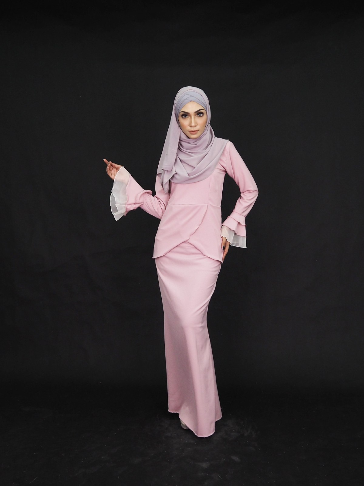 SW4016 Elegant Baju Kurung Pink