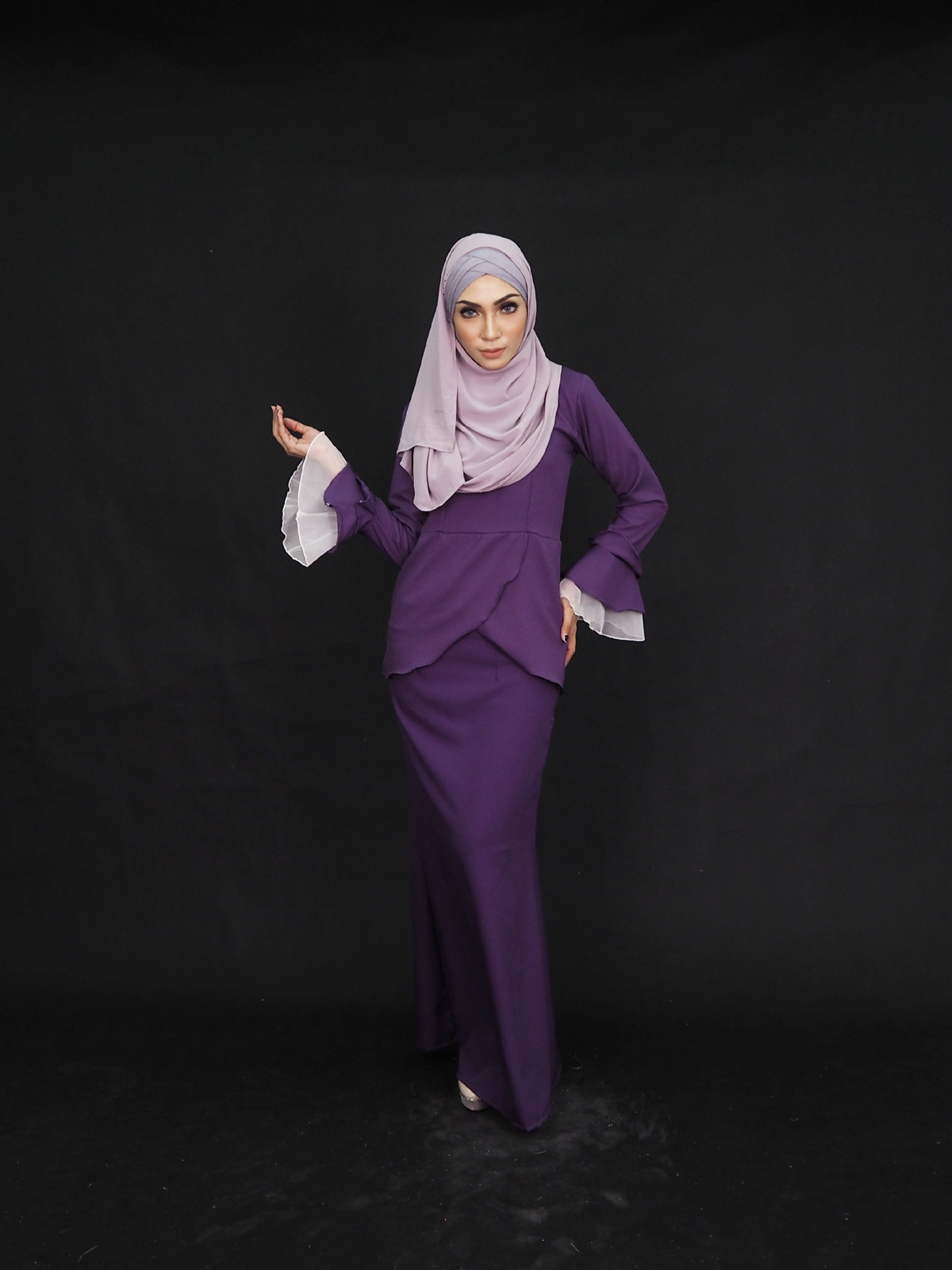 SW4016 Elegant Baju Kurung Purple