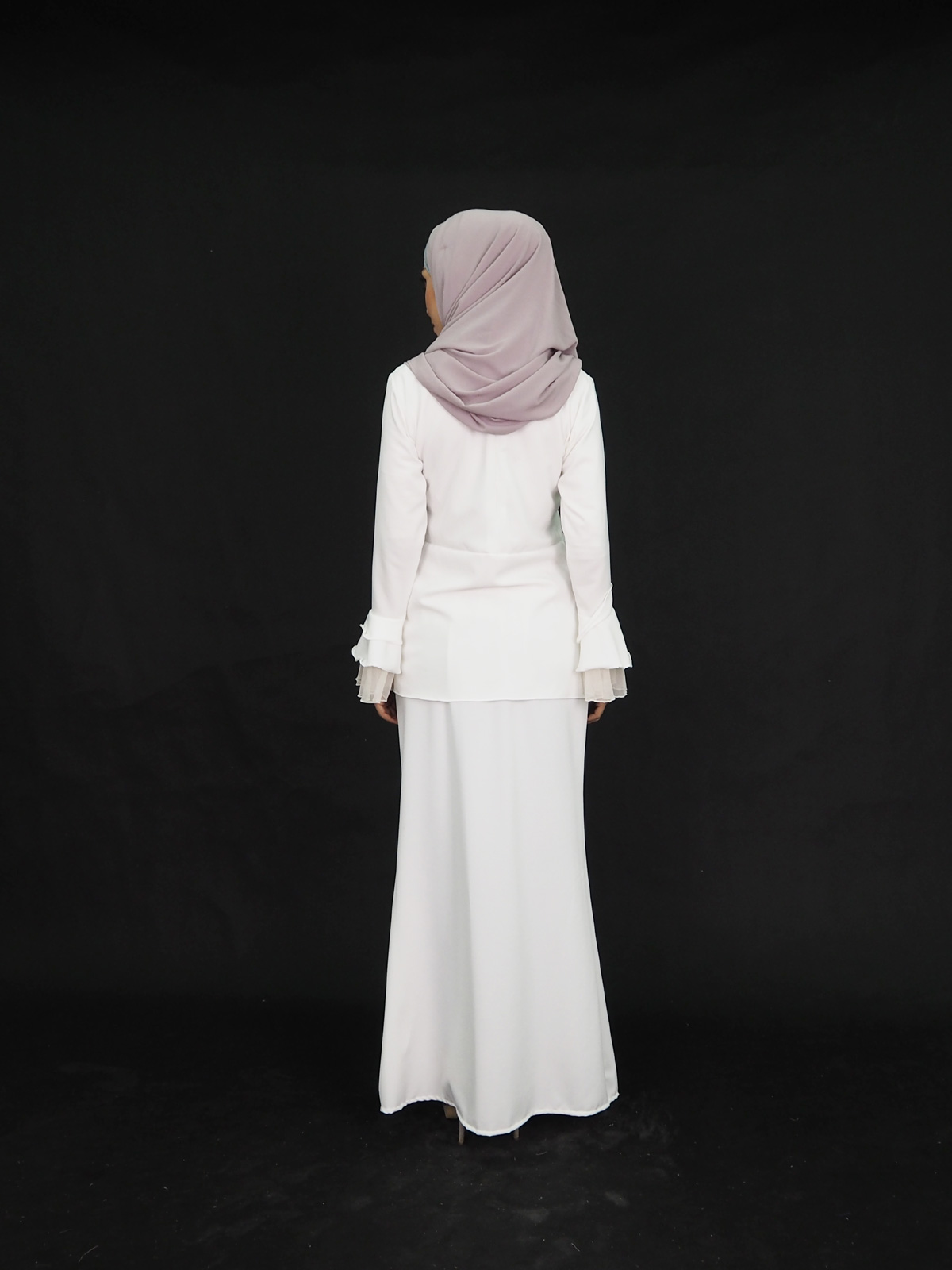 SW4016 Elegant Baju Kurung White