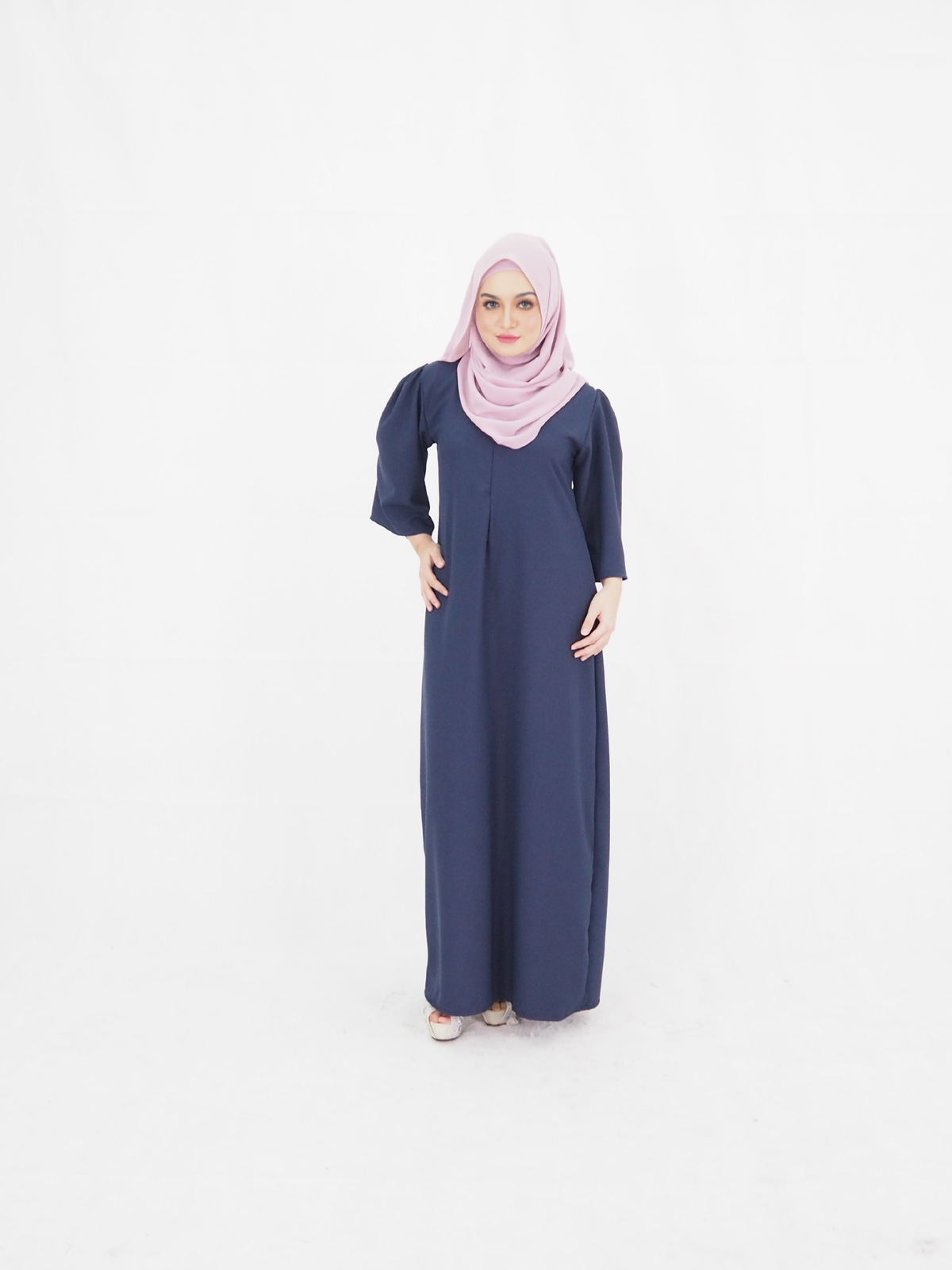SW4018 Jubah Dress Dark Blue
