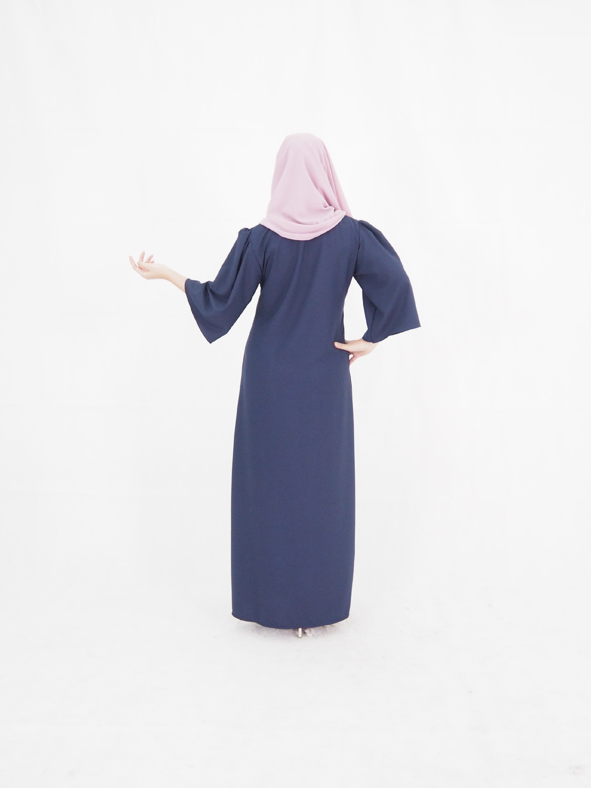 SW4018 Jubah Dress Dark Blue
