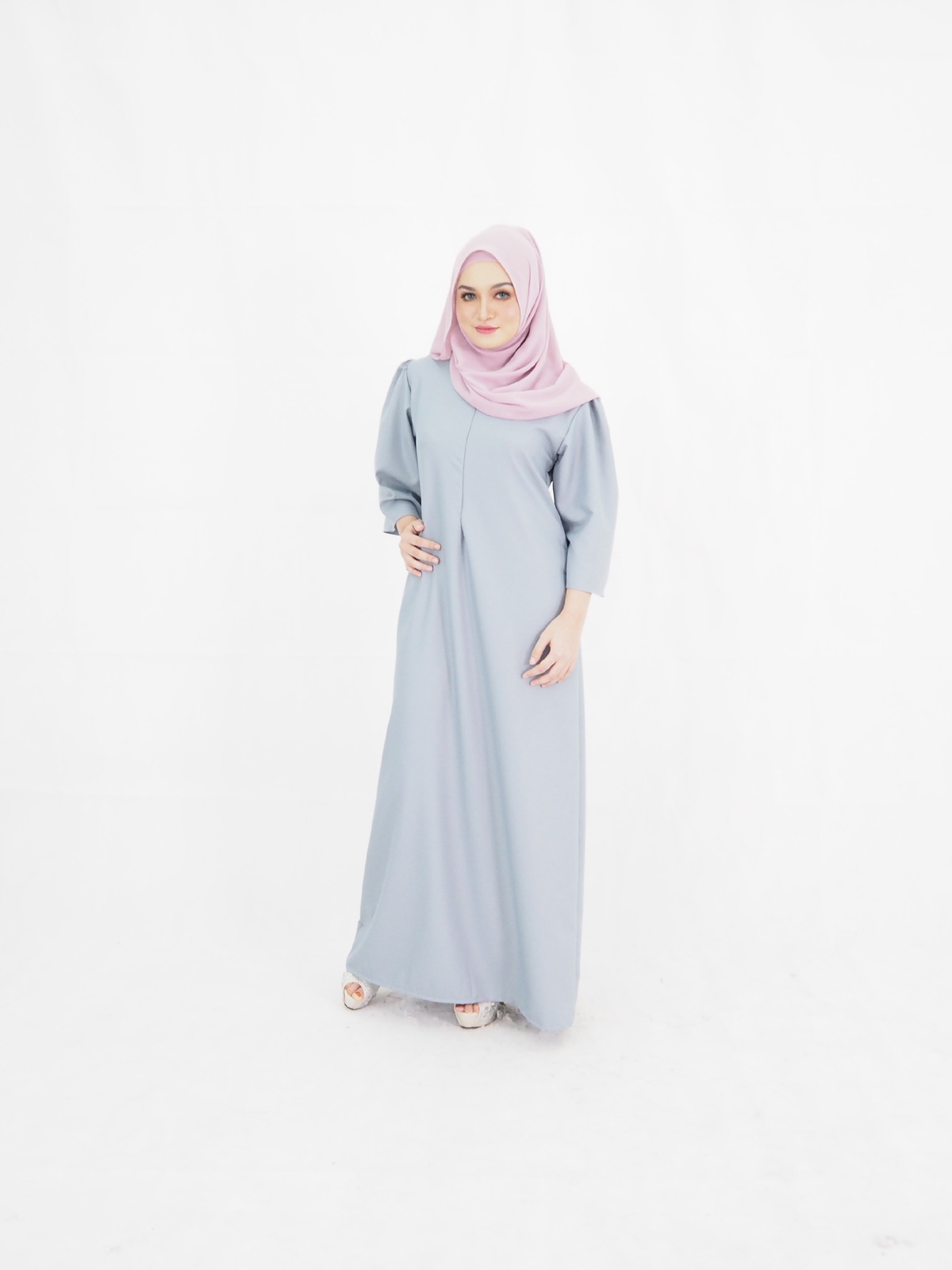 SW4018 Jubah Dress Grey
