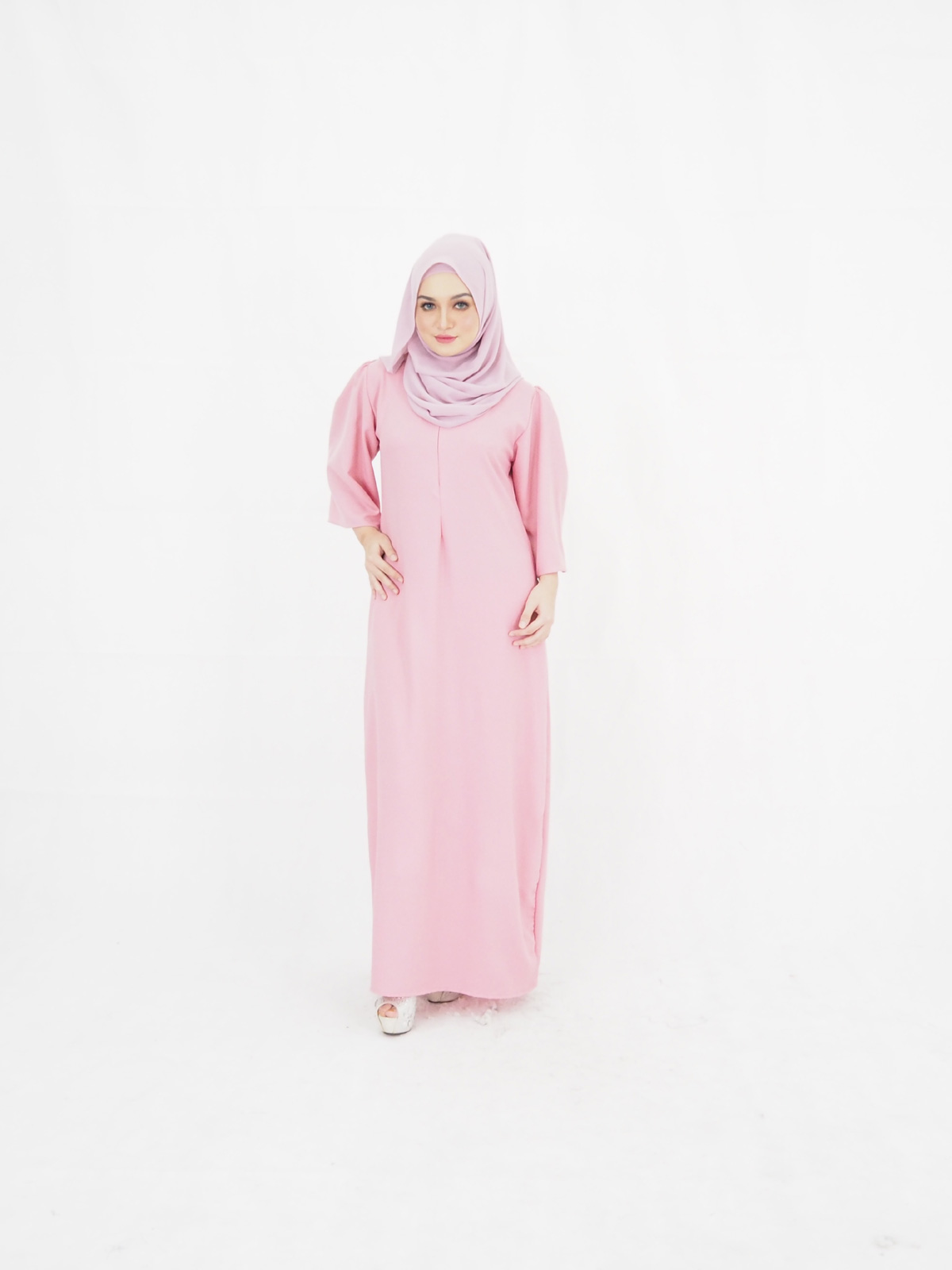 SW4018 Jubah Dress Pink
