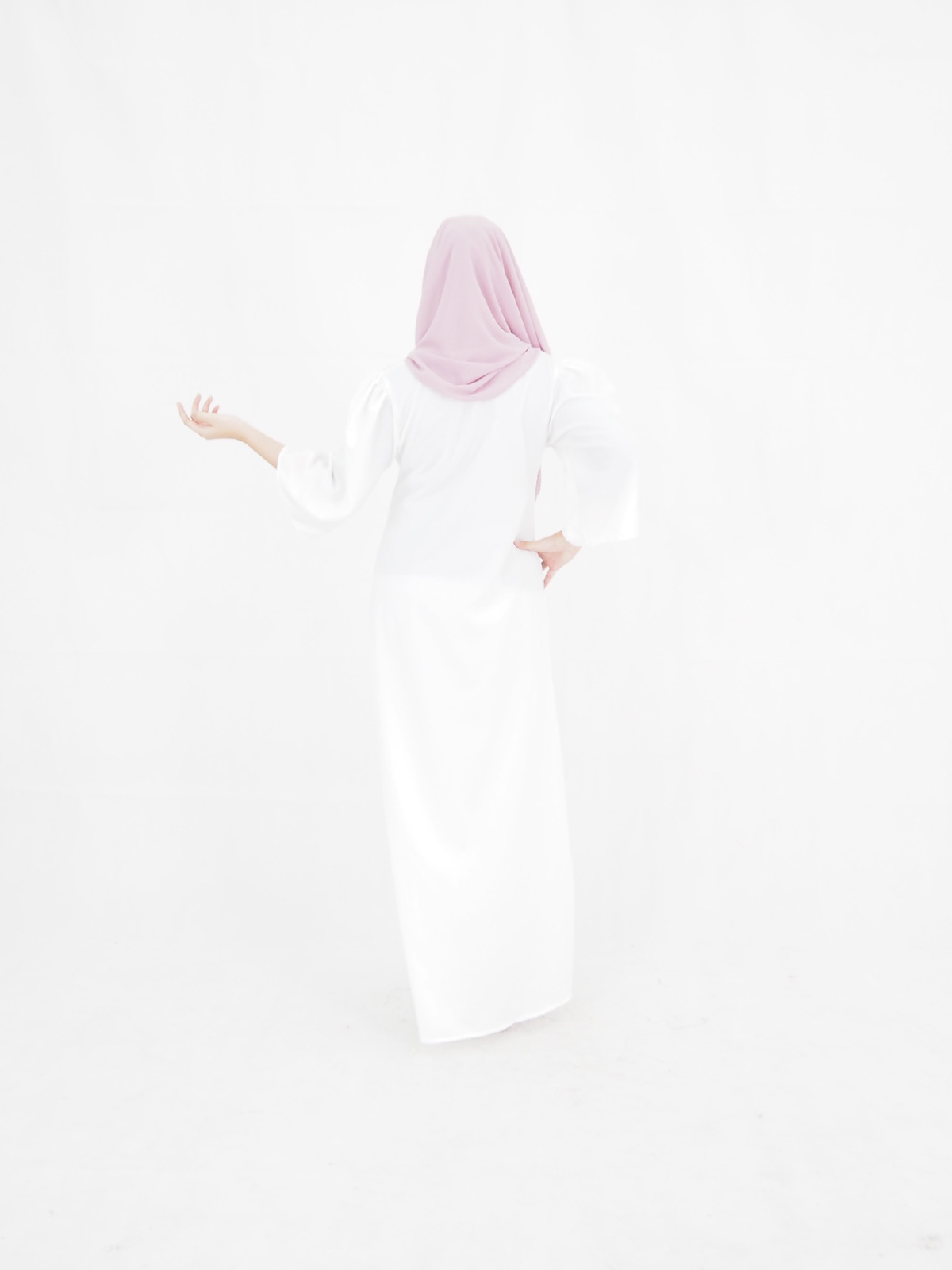 SW4018 Jubah Dress White