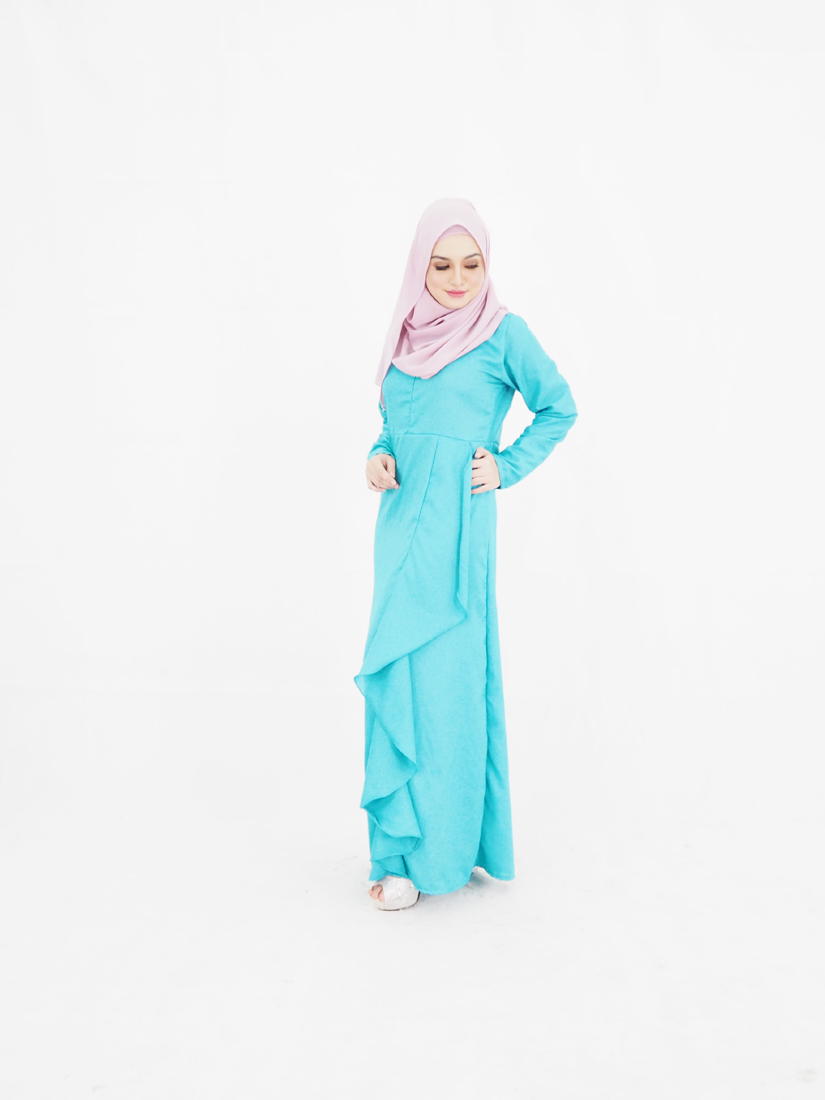 SW4019 Jubah Dress Blue