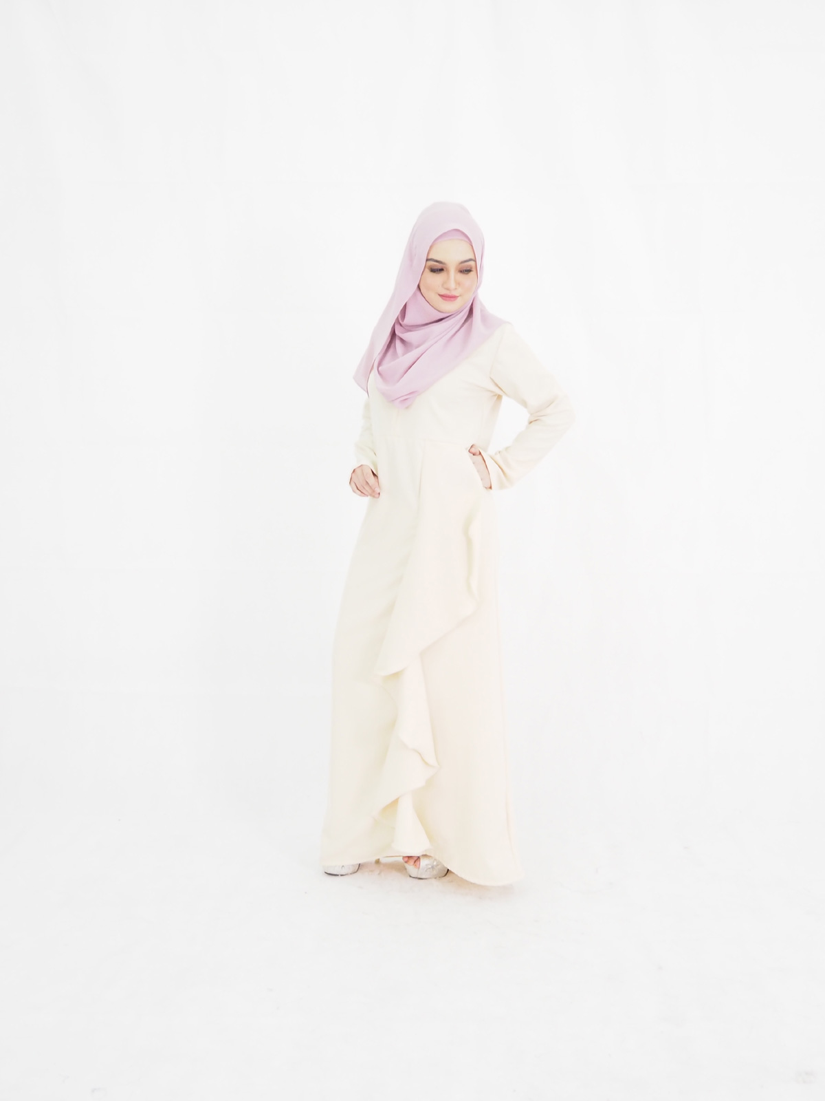 SW4019 Jubah Dress Cream