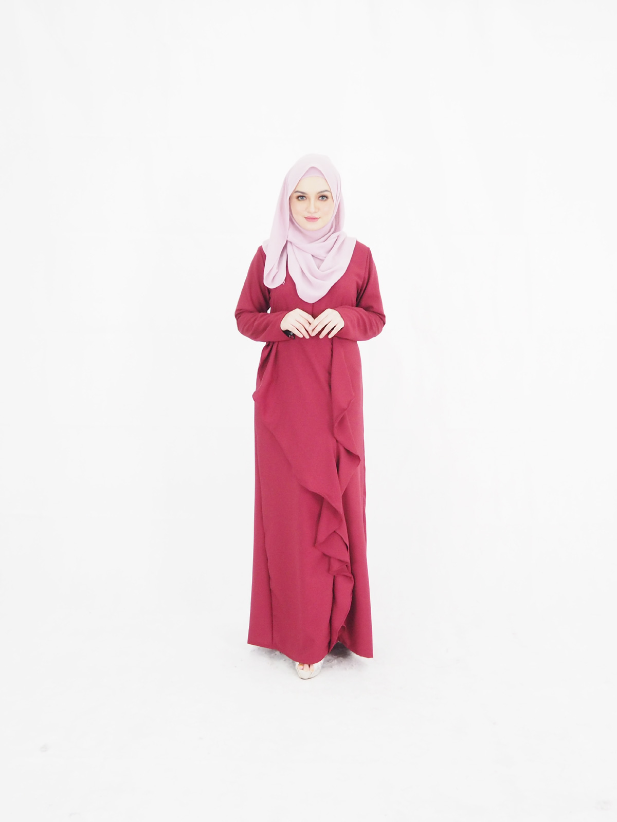 SW4019 Jubah Dress Maroon