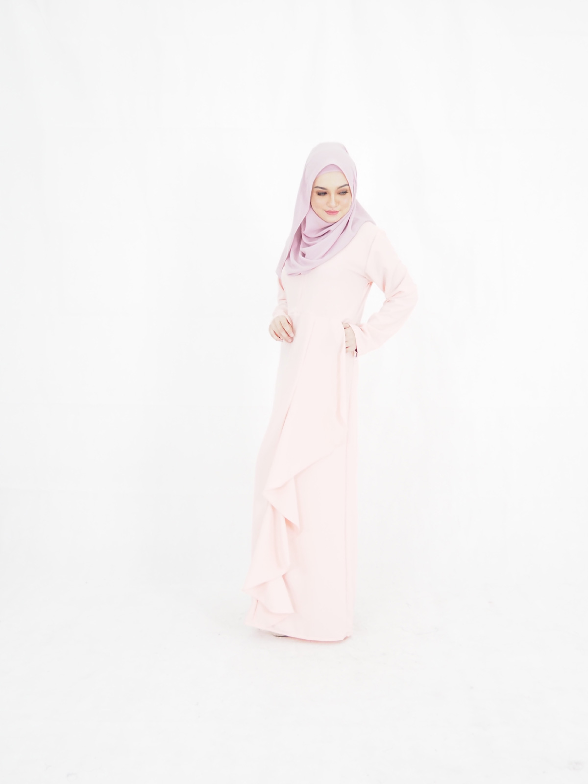 SW4019 Jubah Dress Peach
