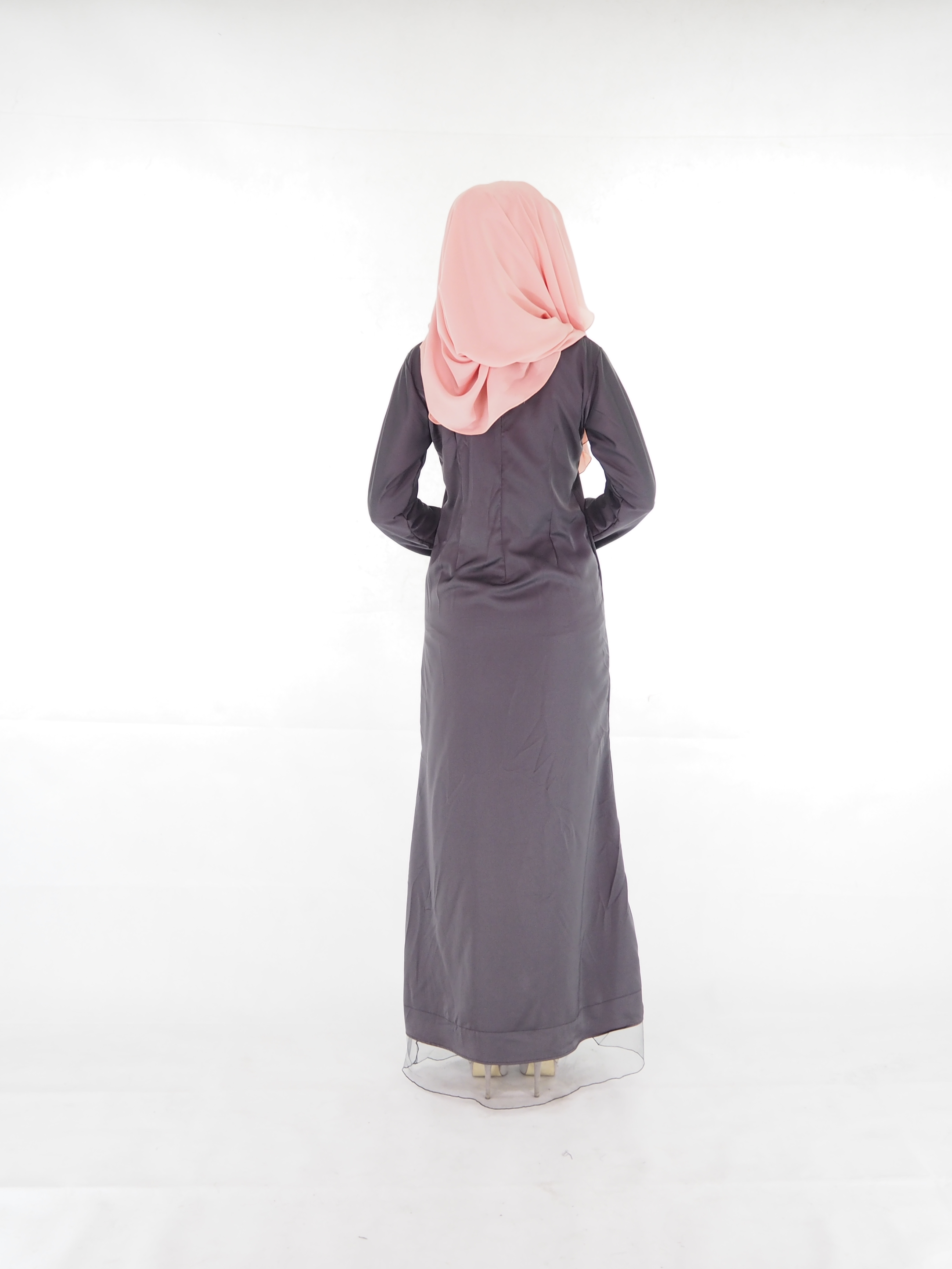 SW4021 Flowers Jubah Grey