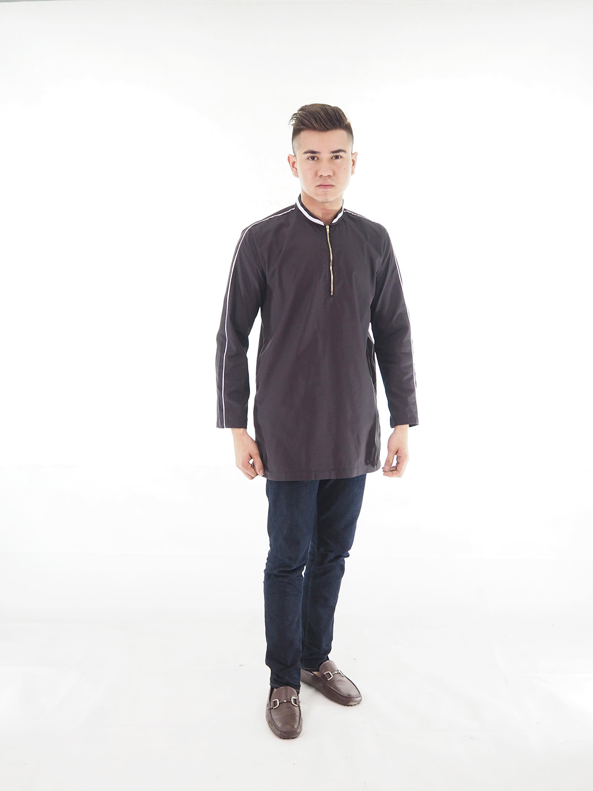 SW4022 Kurta Men Blouse Black