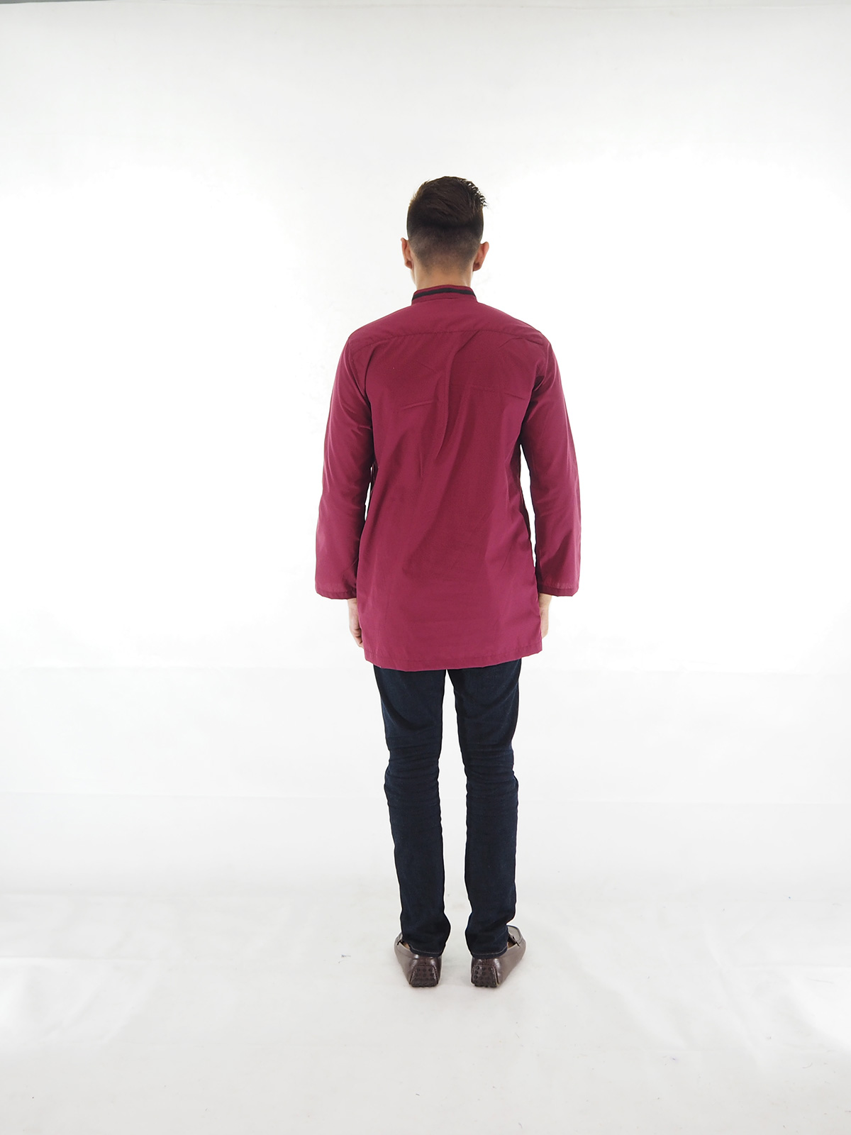 SW4022 Kurta Men Blouse Maroon