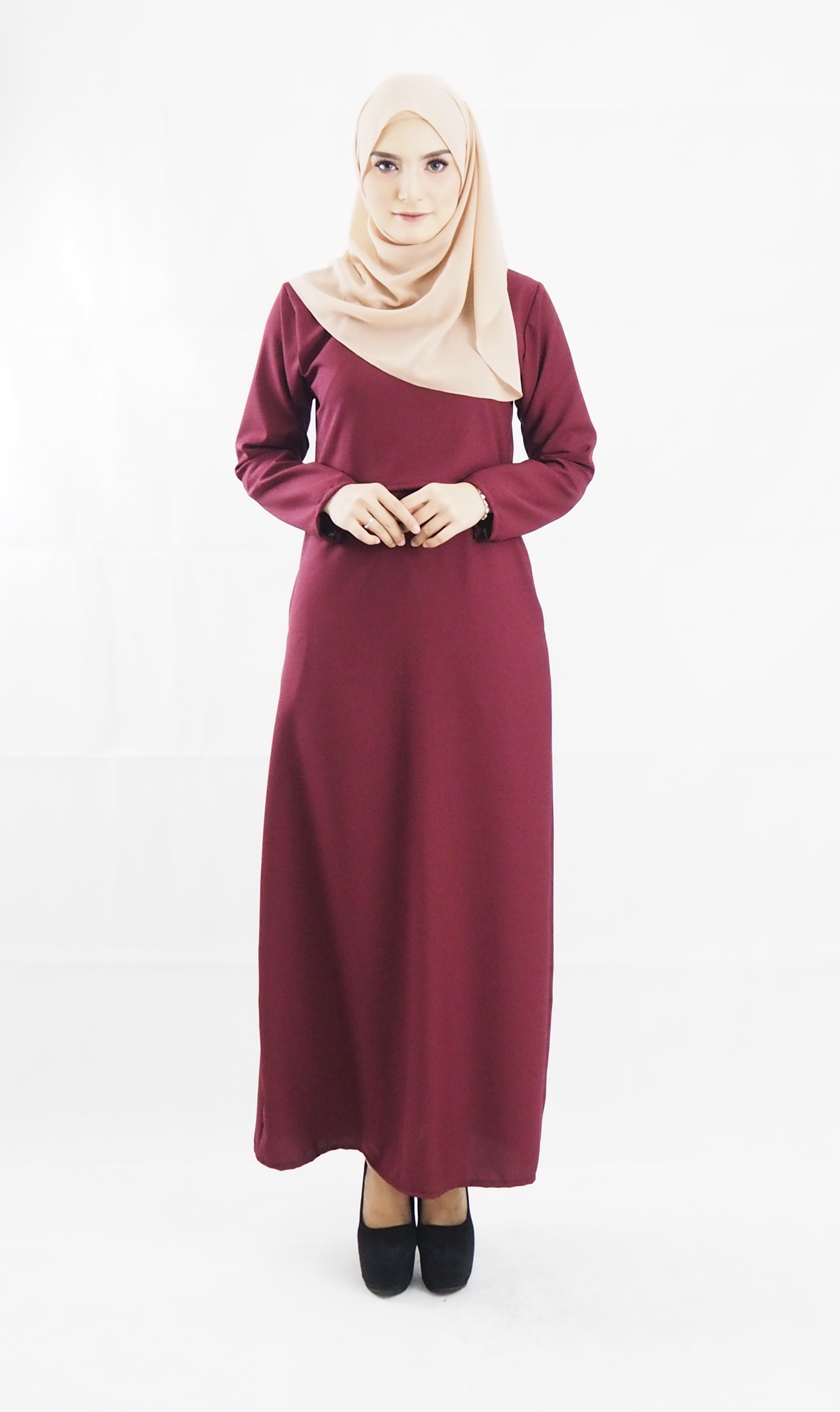 SW4100 Jubah Breastfeeding Maroon