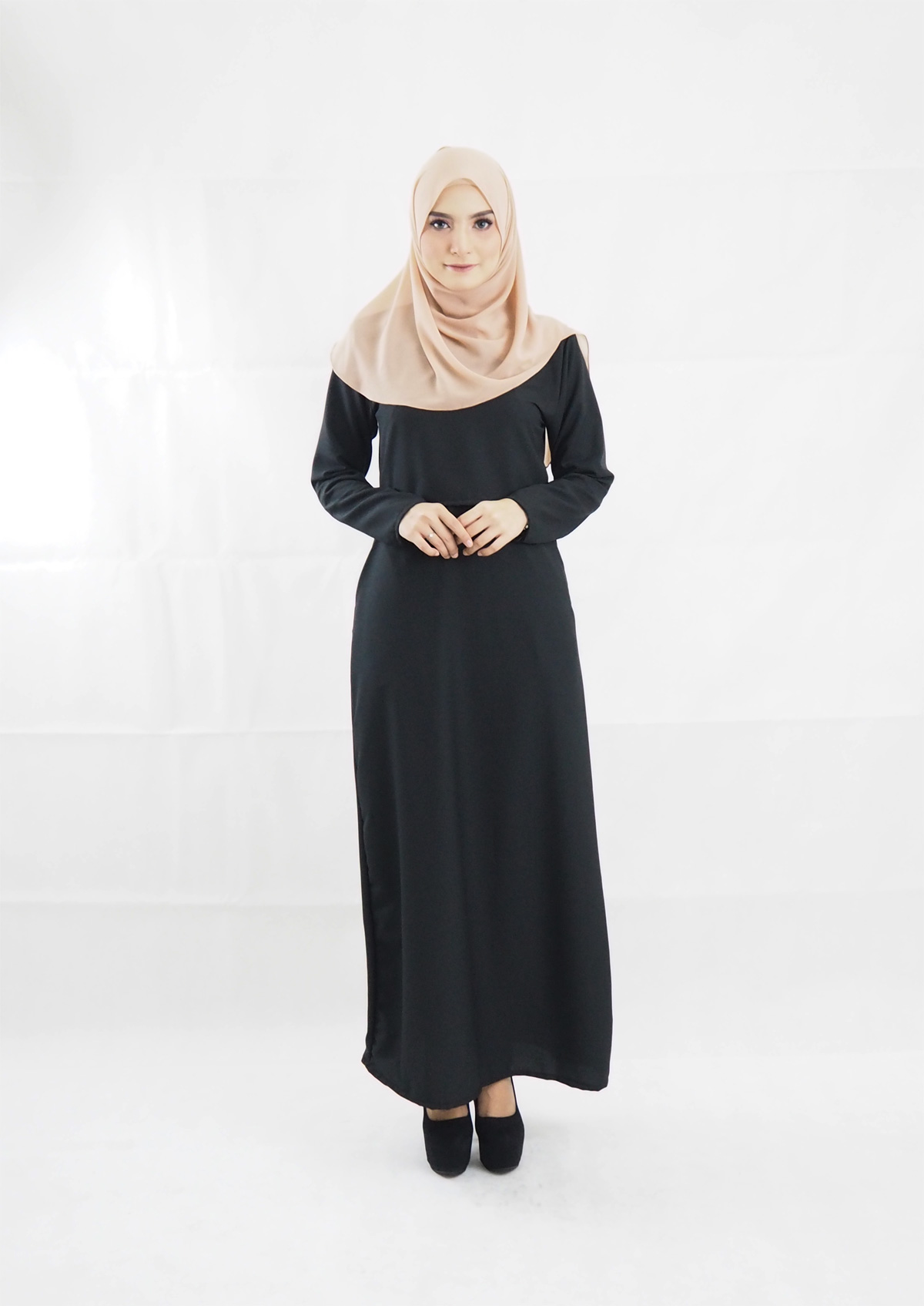 SW4105 Jubah Breastfeeding Black