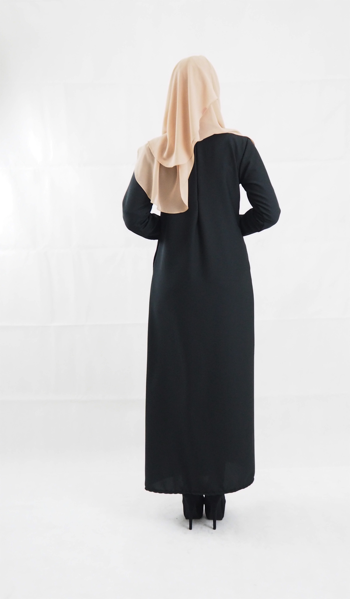 SW4105 Jubah Breastfeeding Black
