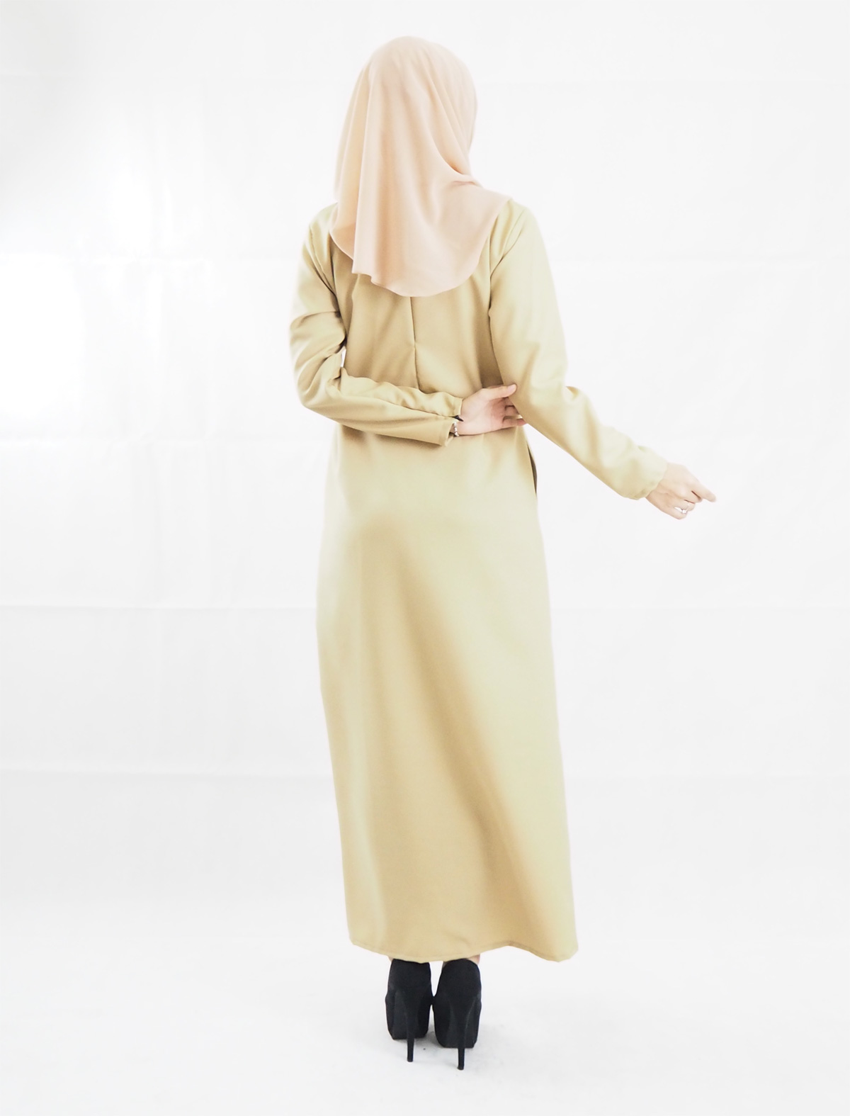 SW4106 Jubah Breastfeeding Brown