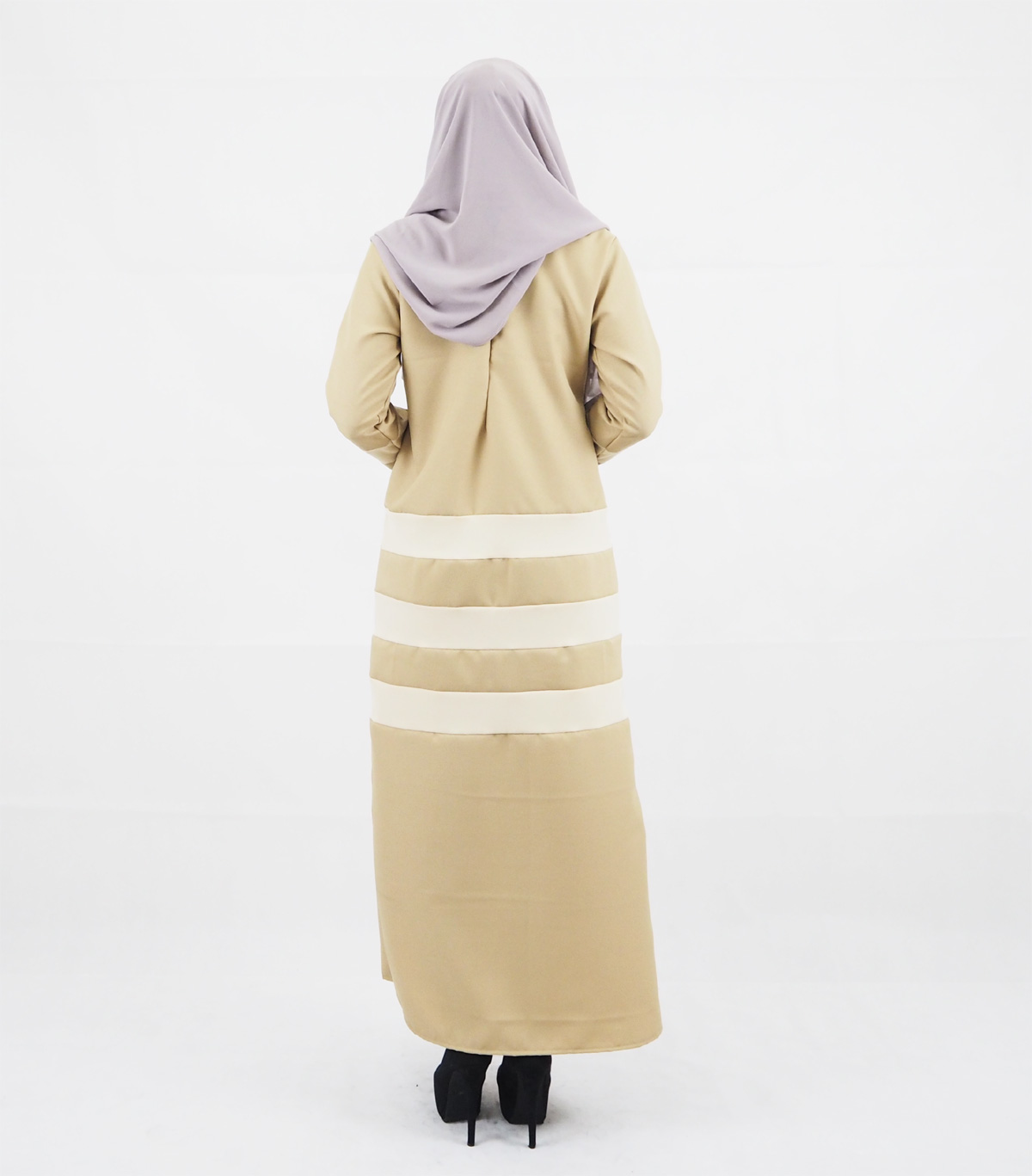 SW4107 Breastfeeding Jubah Dress Brown