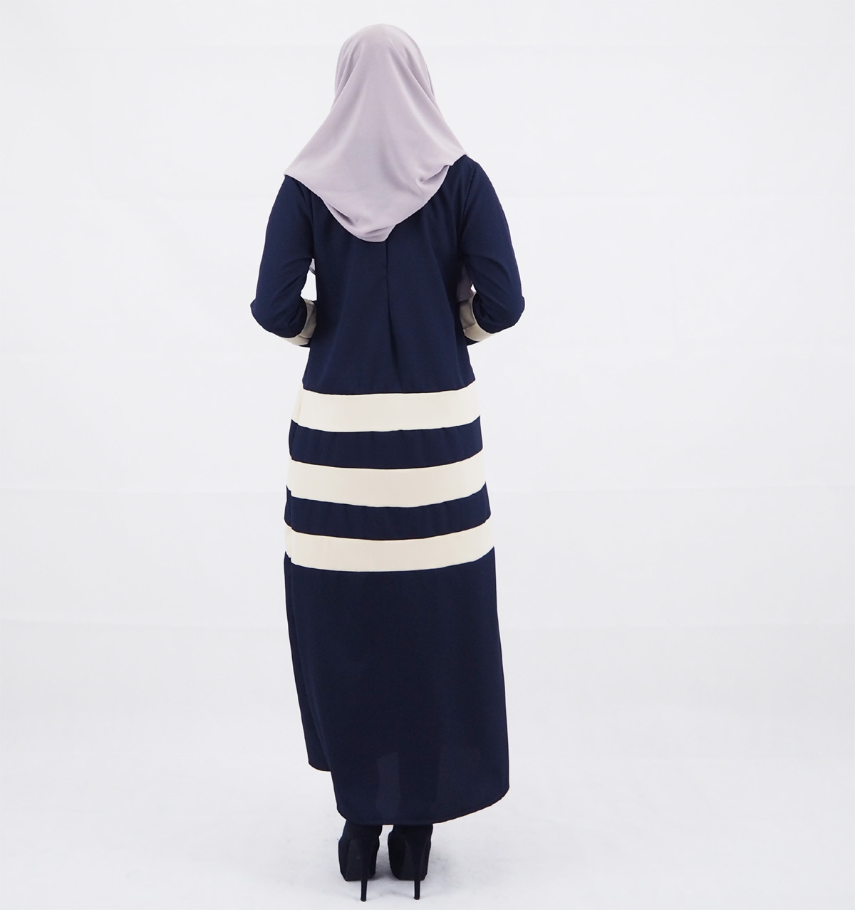 SW4108 Breastfeeding Jubah Dress Dark Blue