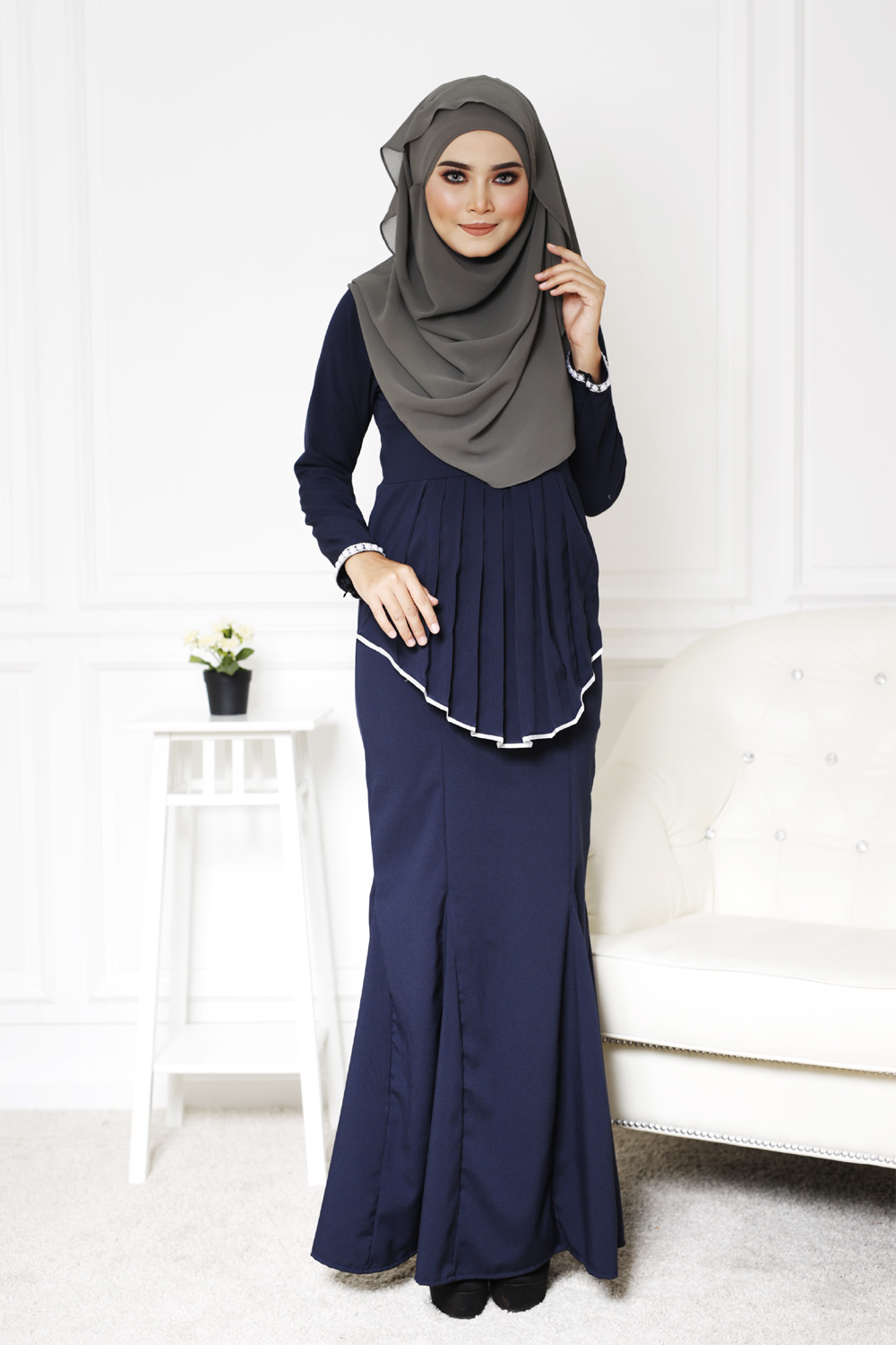 SW4122 Jubah Dress  Blue