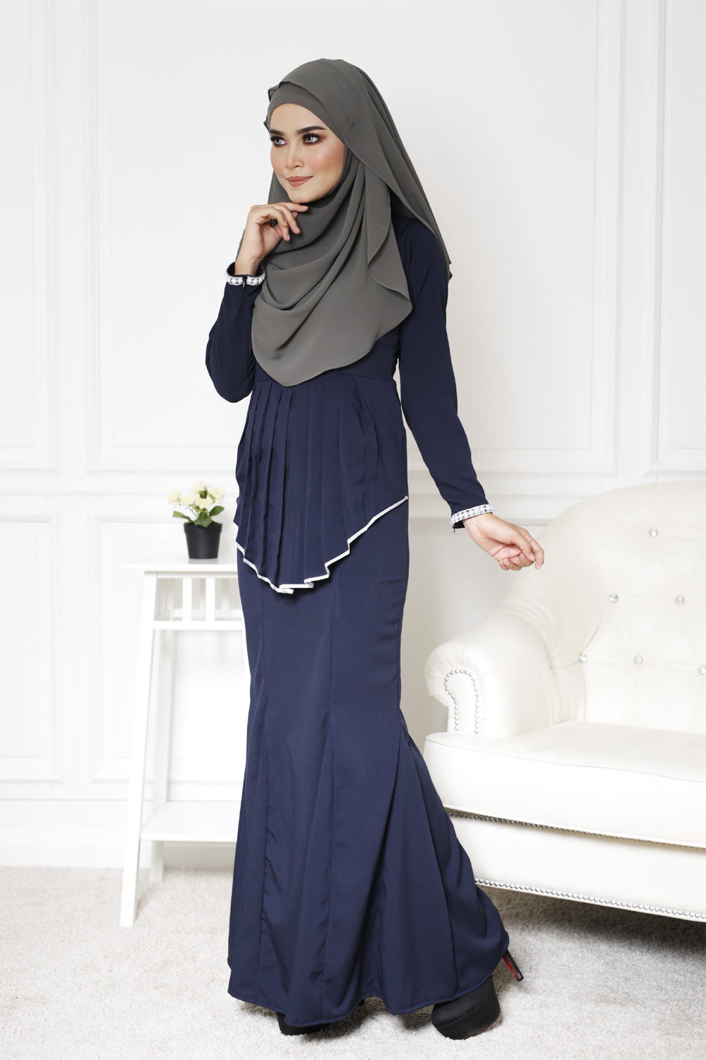 SW4122 Jubah Dress  Blue